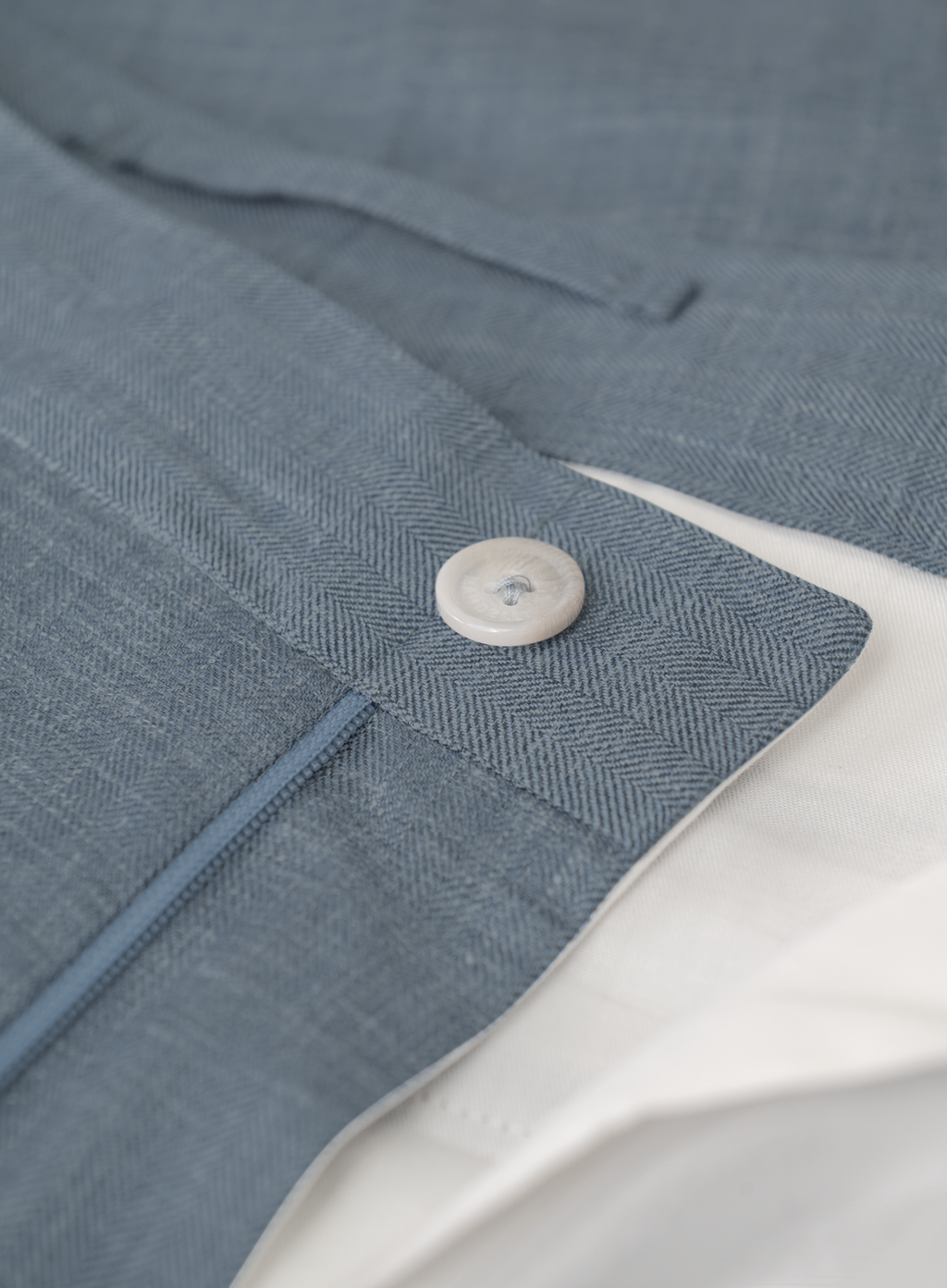 Pantalon van scheerwol, zijde en linnen | FULL_WIDTH | L.Blauw