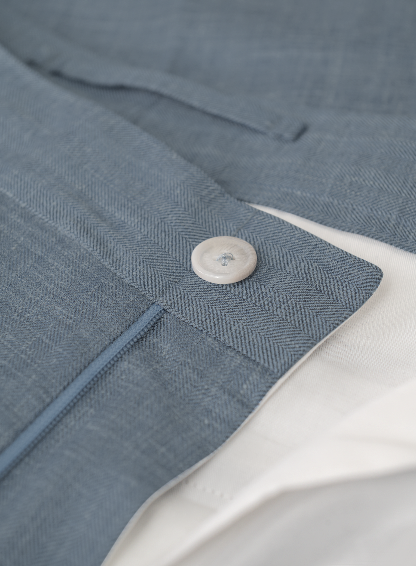 Pantalon van scheerwol, zijde en linnen | FULL_WIDTH | L.Blauw