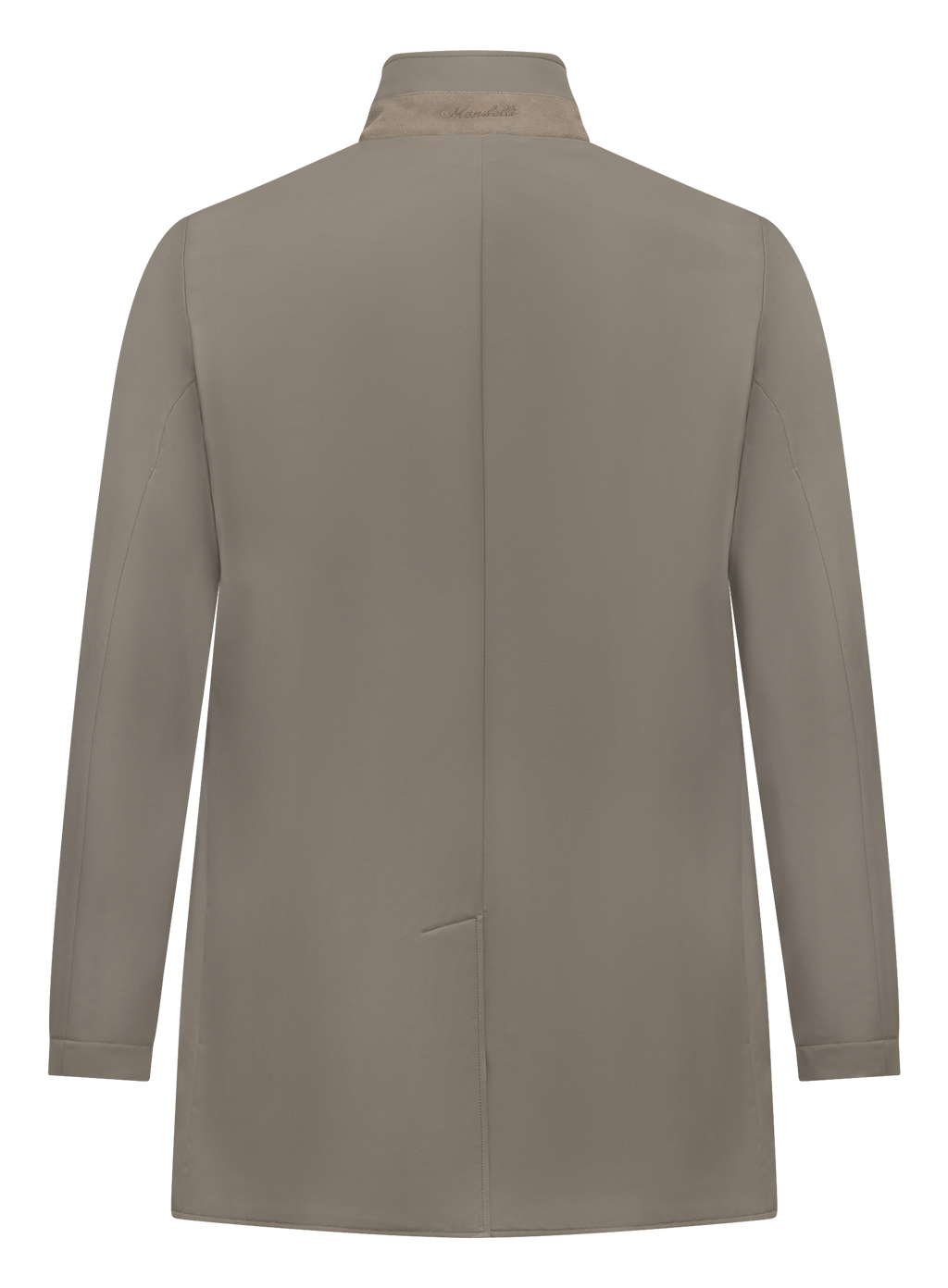 Jas van scheerwol | TAUPE GROEN