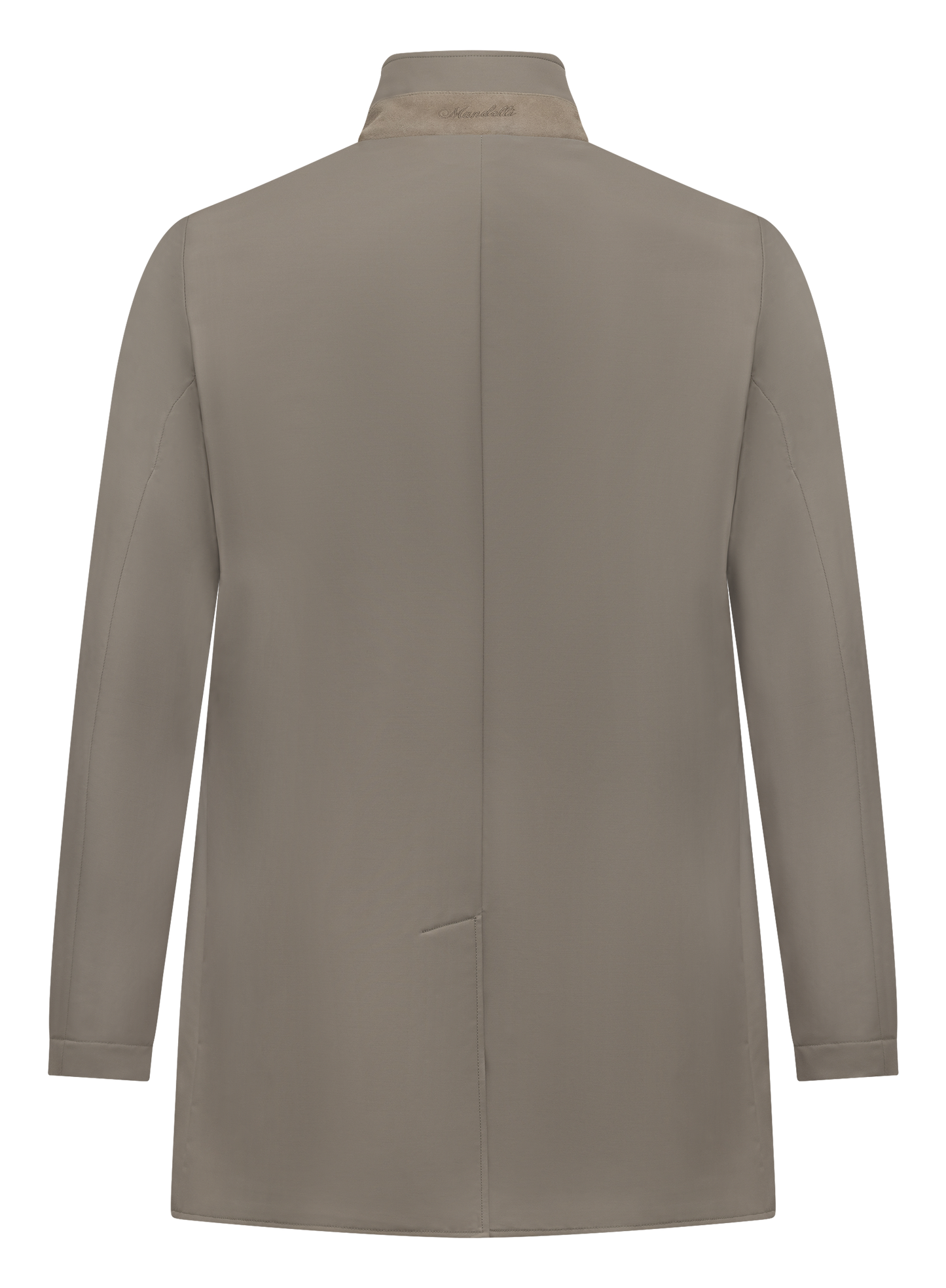 Jas van scheerwol | TAUPE GROEN