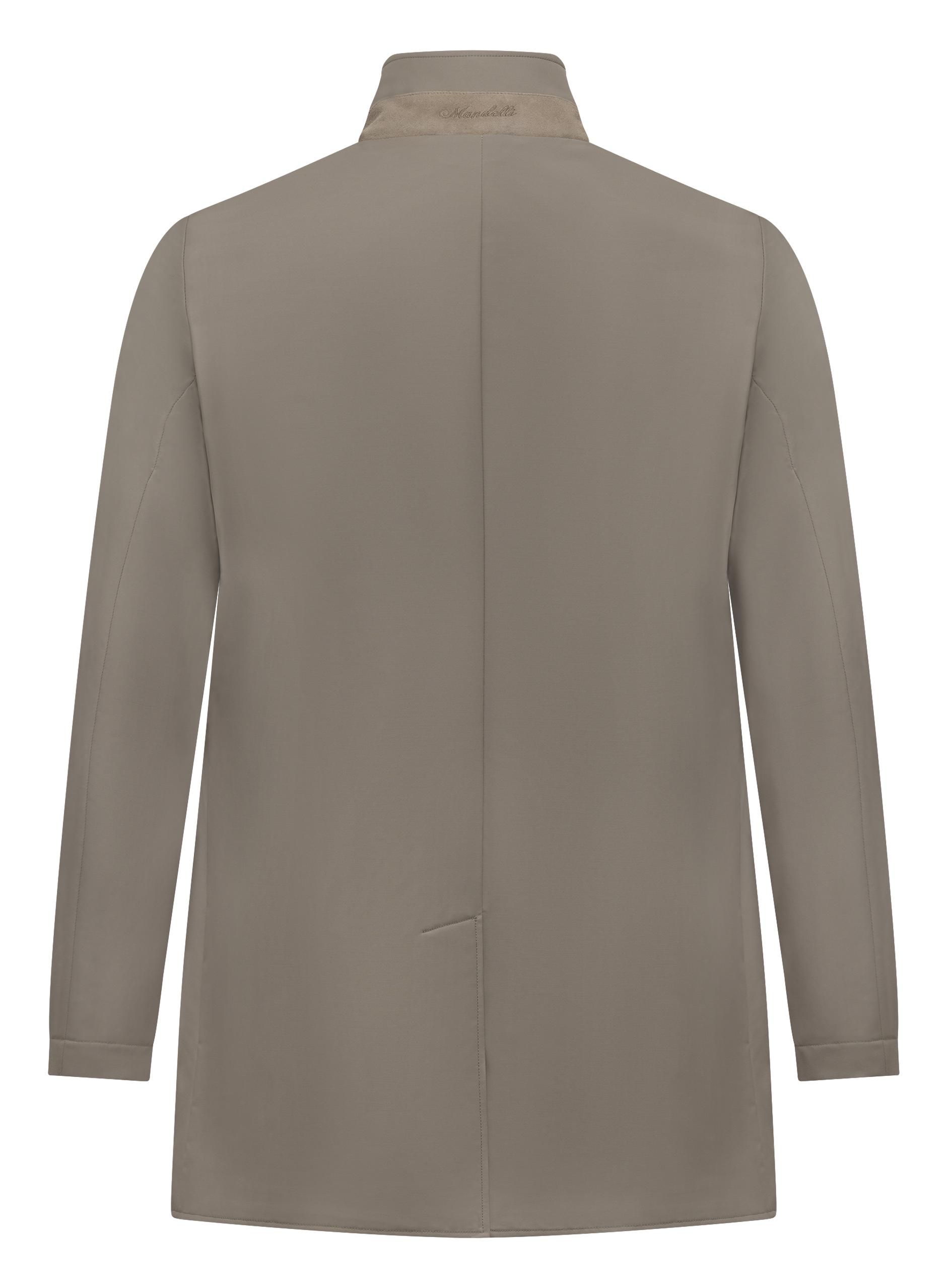 Jas van scheerwol | TAUPE GROEN