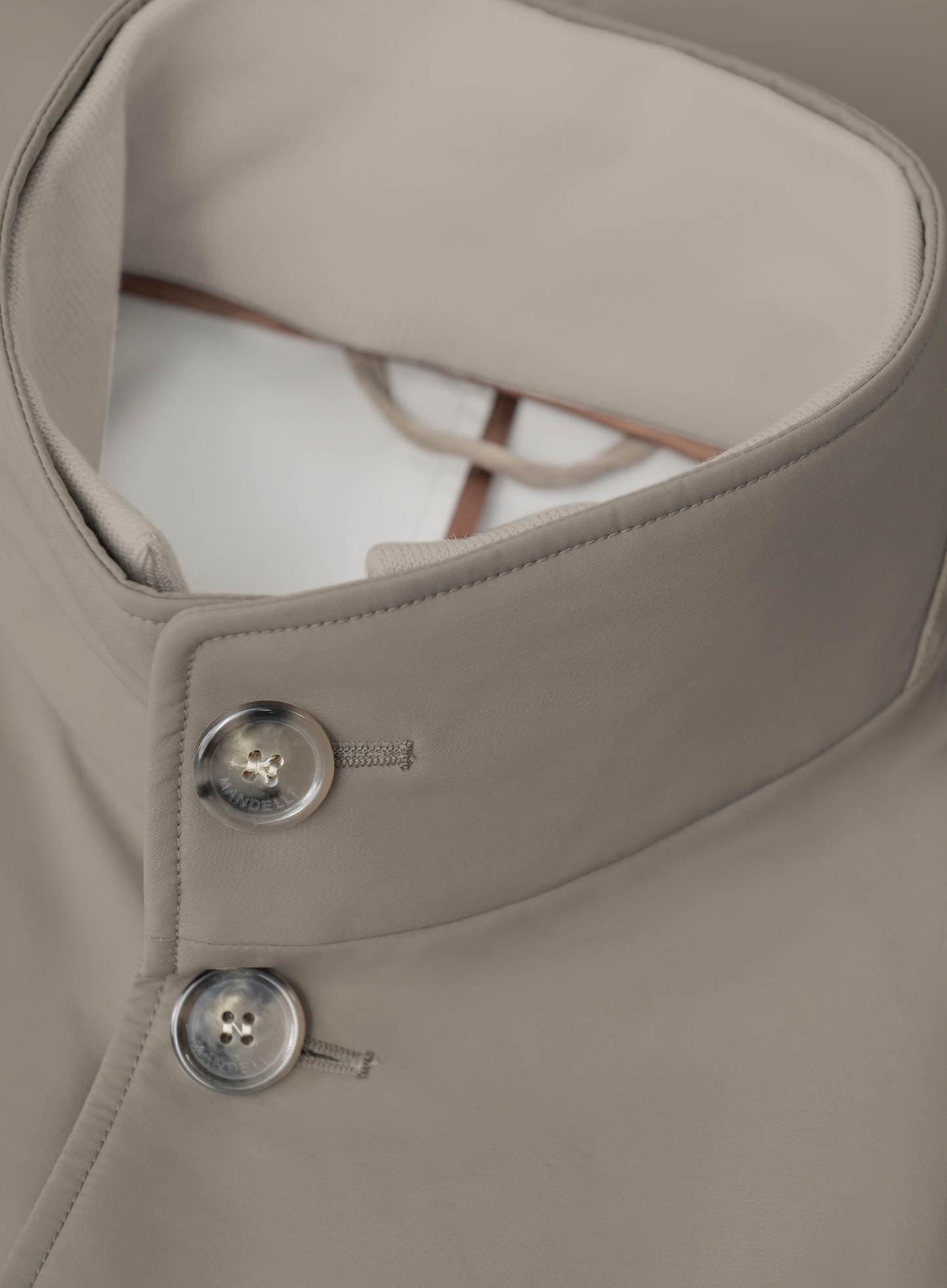 Jas van scheerwol | TAUPE GROEN