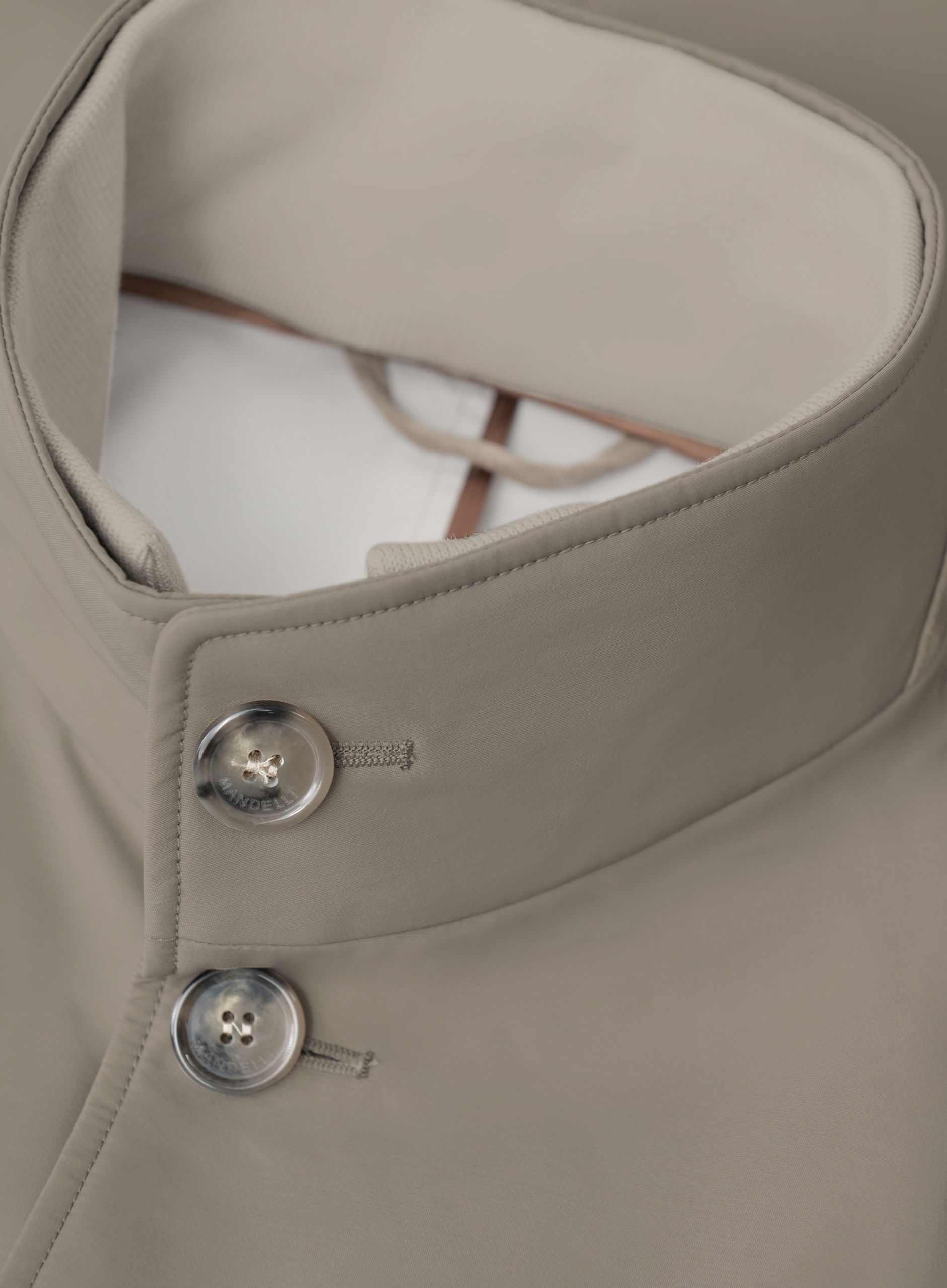 Jas van scheerwol | TAUPE GROEN