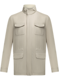 Field jacket van wol | Beige