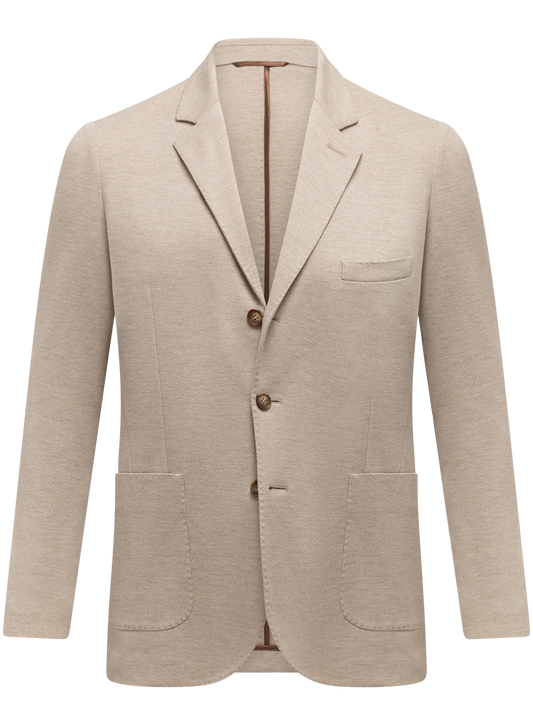 Jasje van scheerwol en katoen | FULL_WIDTH | Beige