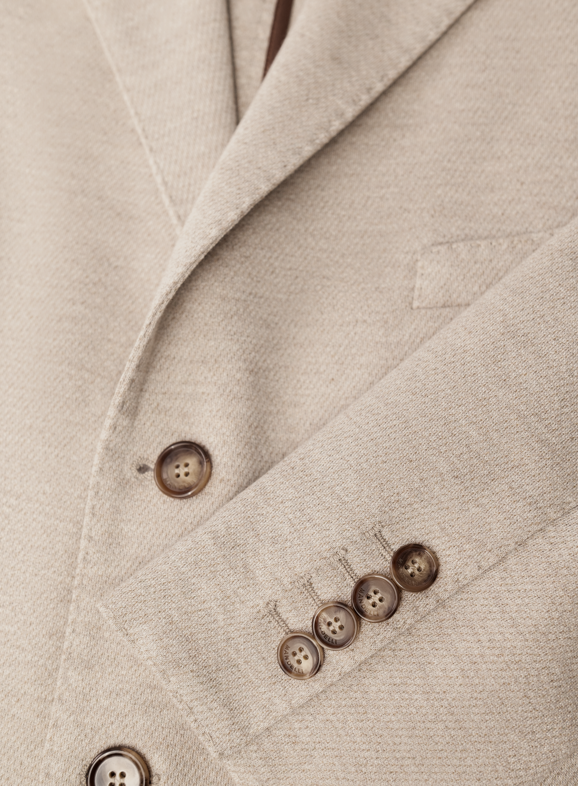 Jasje van scheerwol en katoen | FULL_WIDTH | Beige