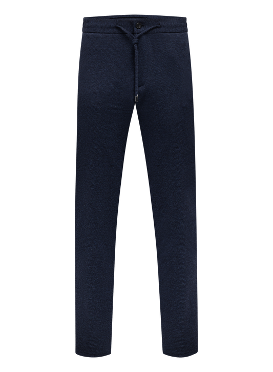 Broek van scheerwol en katoen | FULL_WIDTH | Blauw