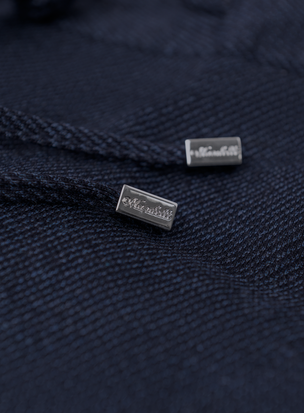 Broek met trekkoord van scheerwol en katoen | FULL_WIDTH | Blauw