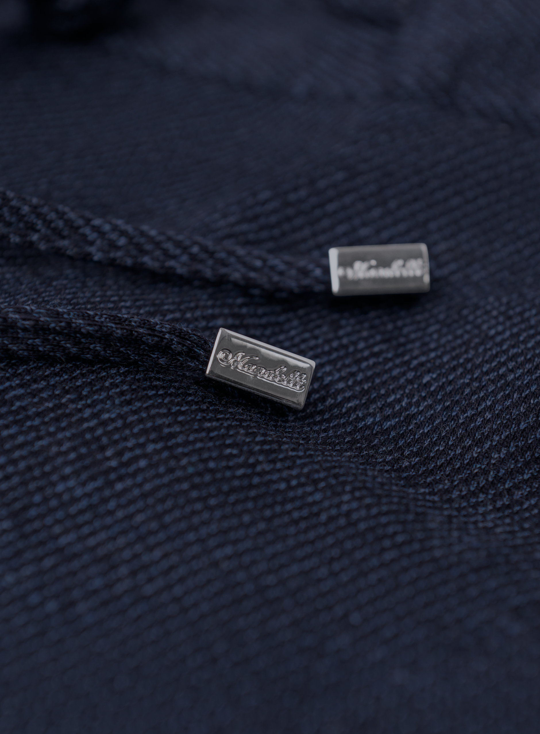 Broek met trekkoord van scheerwol en katoen | FULL_WIDTH | Blauw