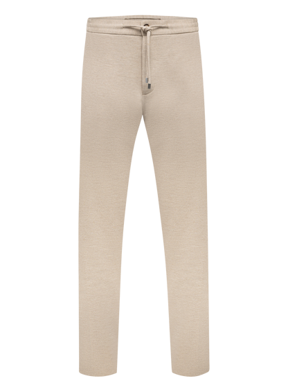 Broek van scheerwol en katoen | FULL_WIDTH | Beige