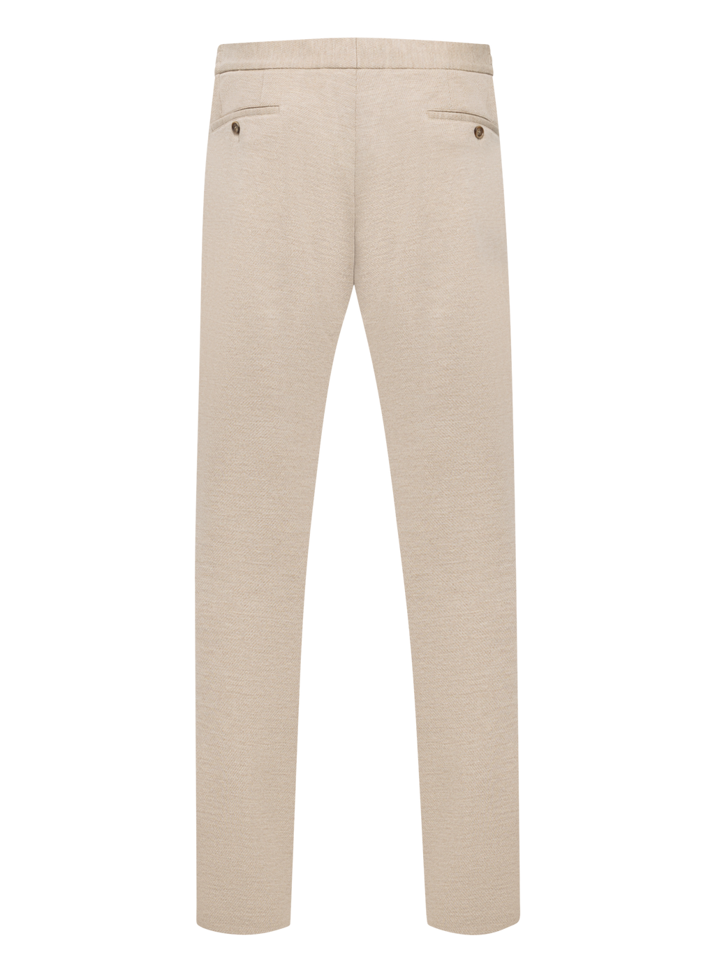 Broek met trekkoord van scheerwol en katoen | Beige