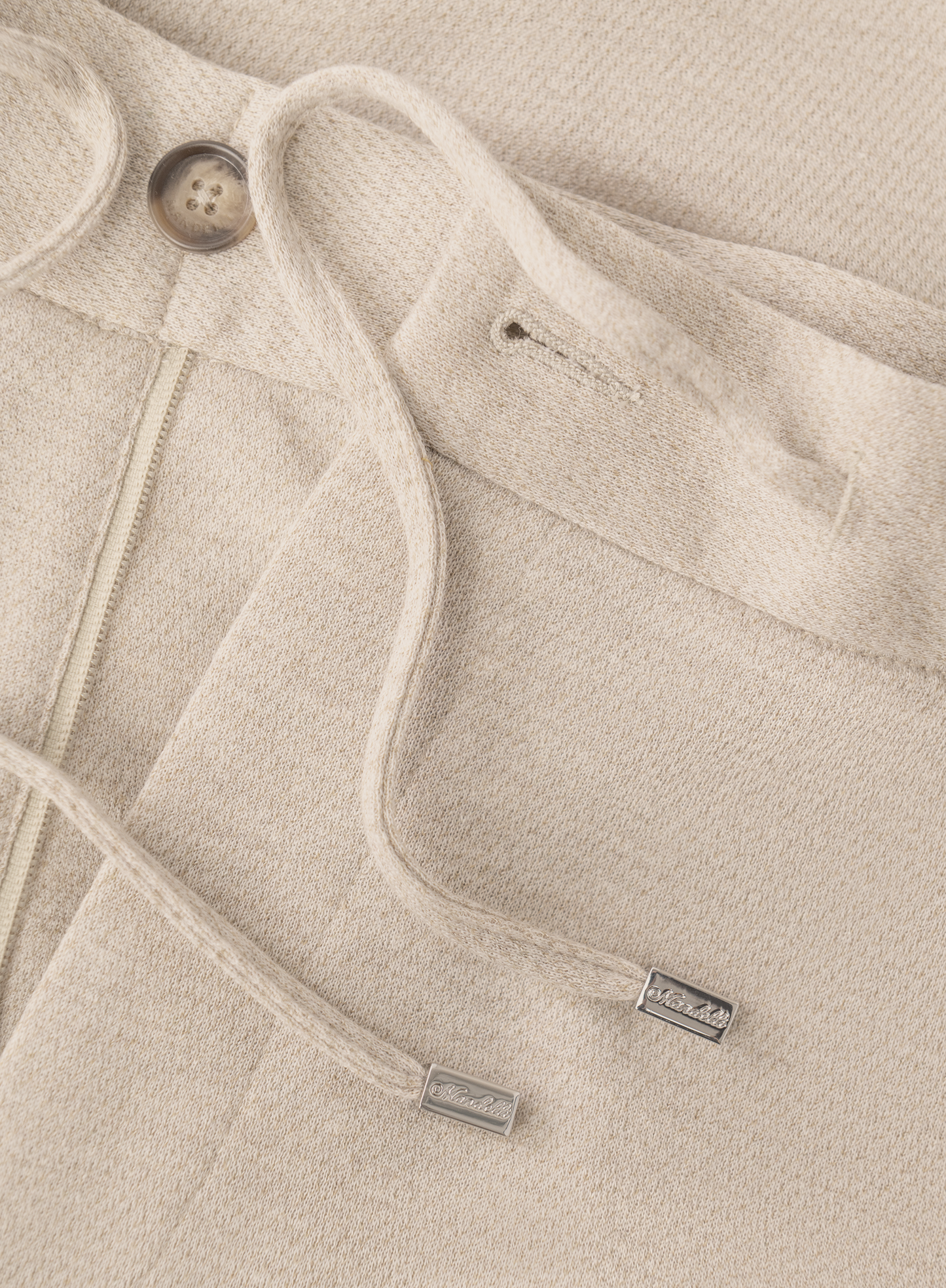 Broek van scheerwol en katoen | FULL_WIDTH | Beige