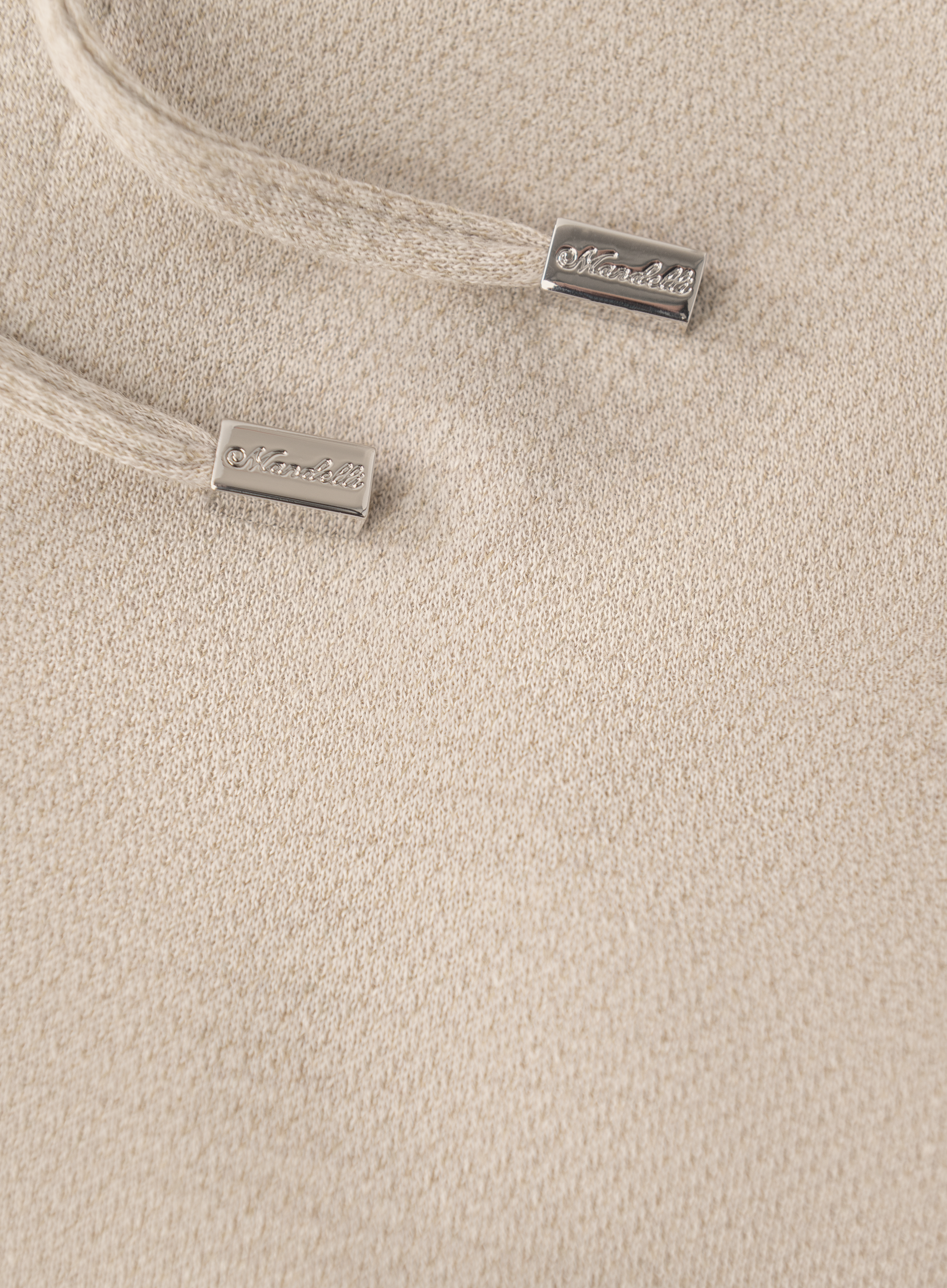 Broek met trekkoord van scheerwol en katoen | FULL_WIDTH | Beige