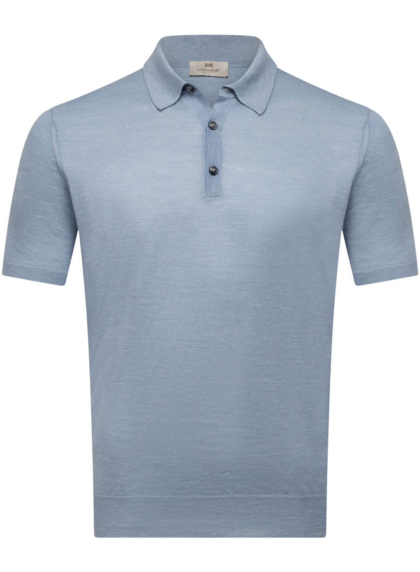 Cashmere-zijde-hennep polo | FULL_WIDTH | L.Blauw