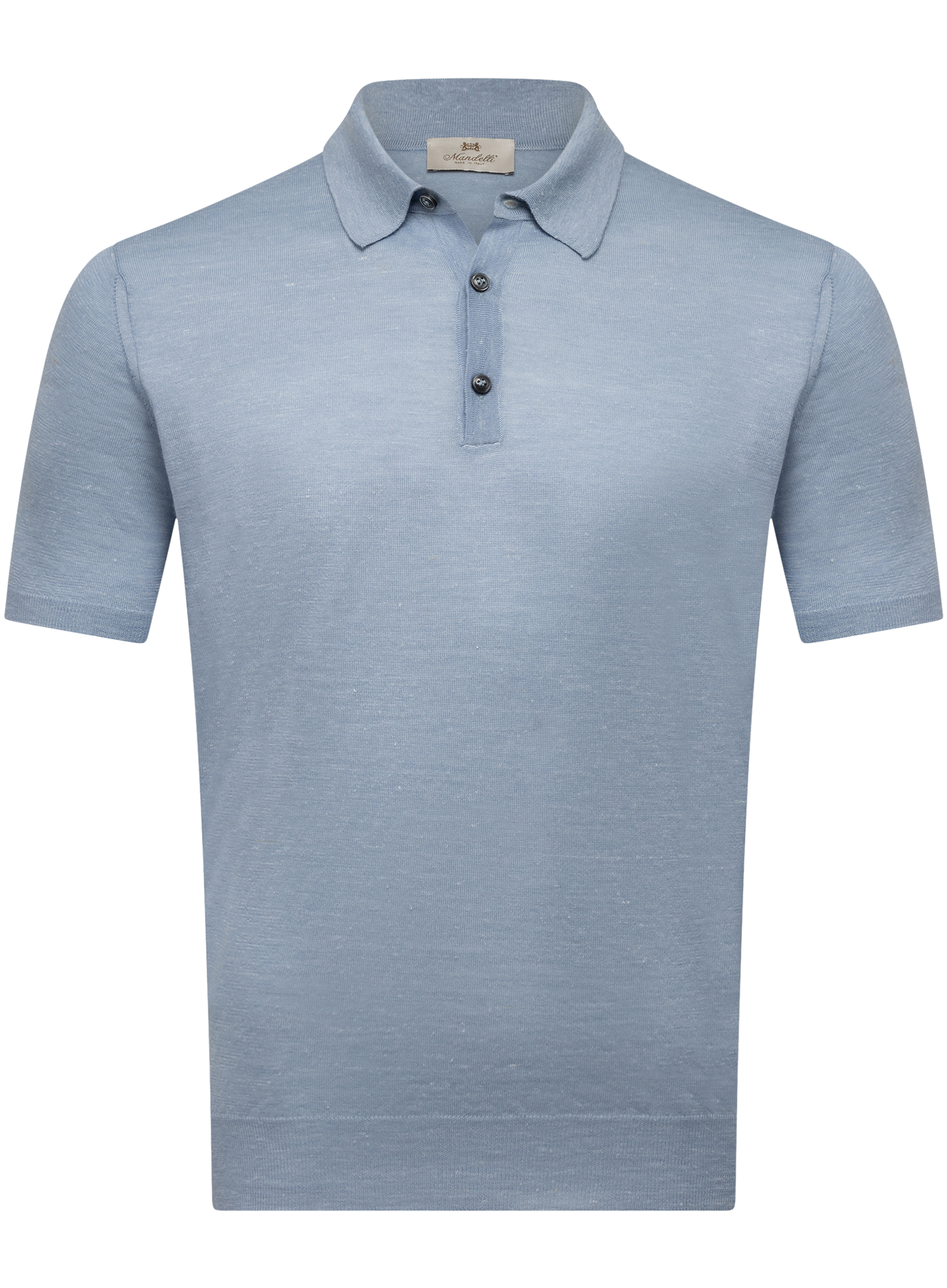 Cashmere-zijde-hennep polo | FULL_WIDTH | L.Blauw