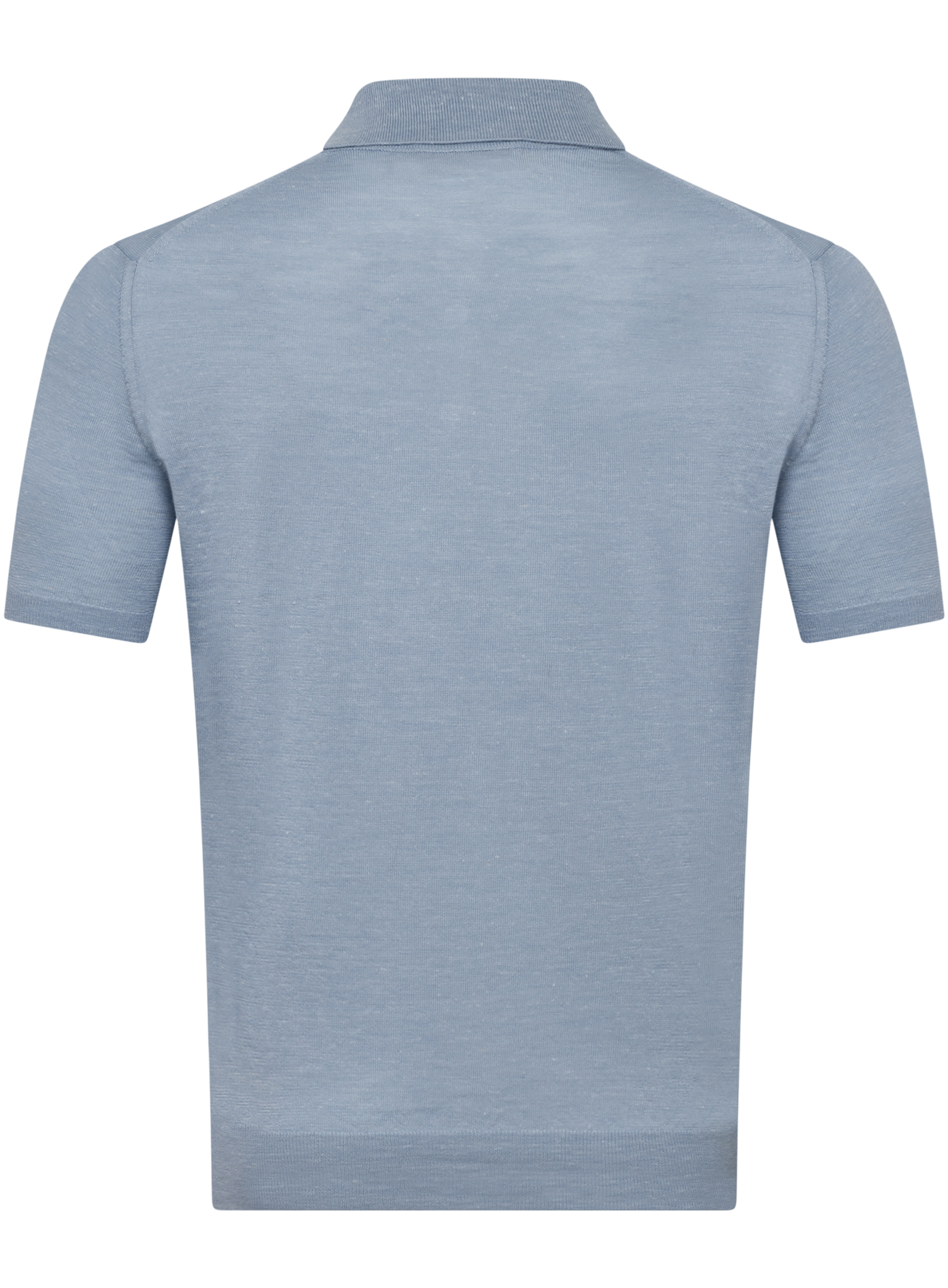 Cashmere-zijde-hennep polo | L.Blauw
