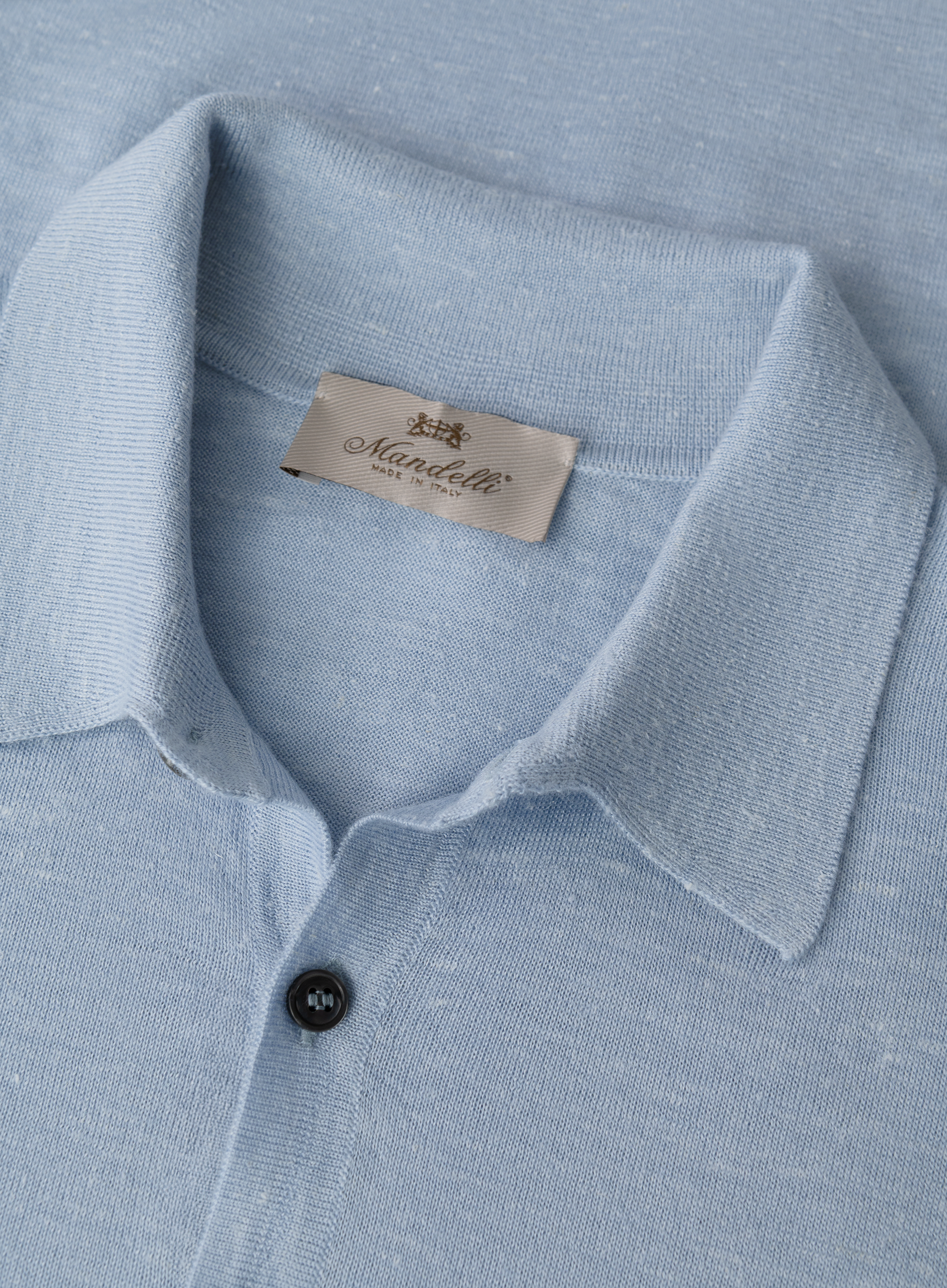 Cashmere-zijde-hennep polo | FULL_WIDTH | L.Blauw