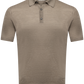 Cashmere-zijde-hennep polo | FULL_WIDTH | Beige