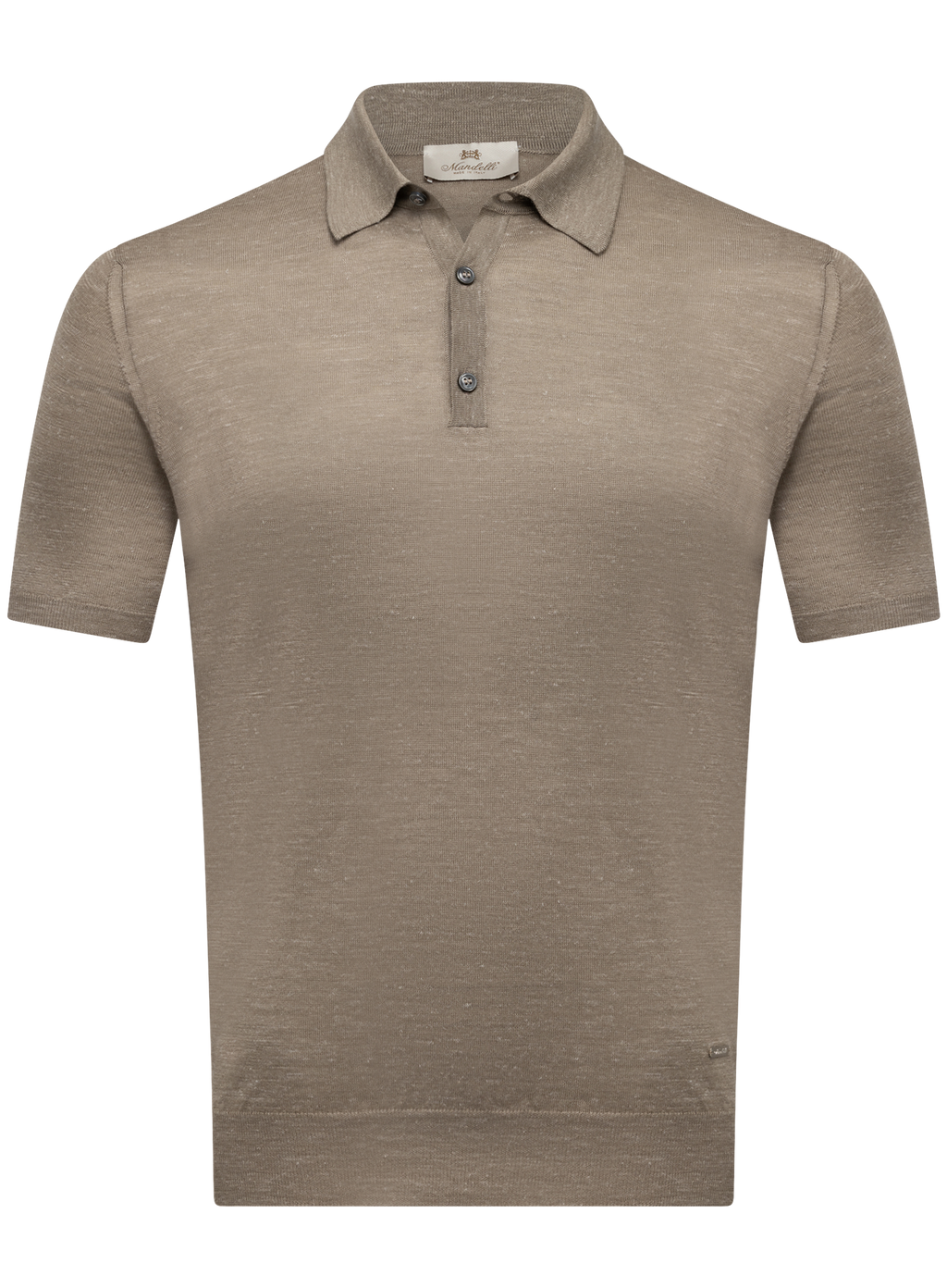 Cashmere-zijde-hennep polo | Beige