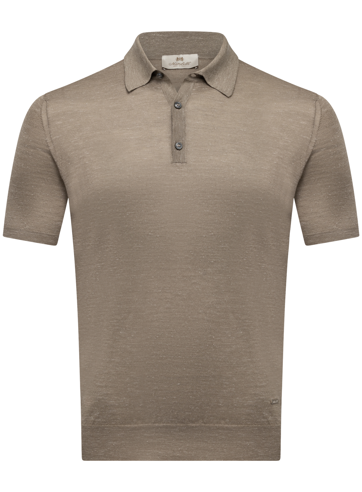 Cashmere-zijde-hennep polo | Beige