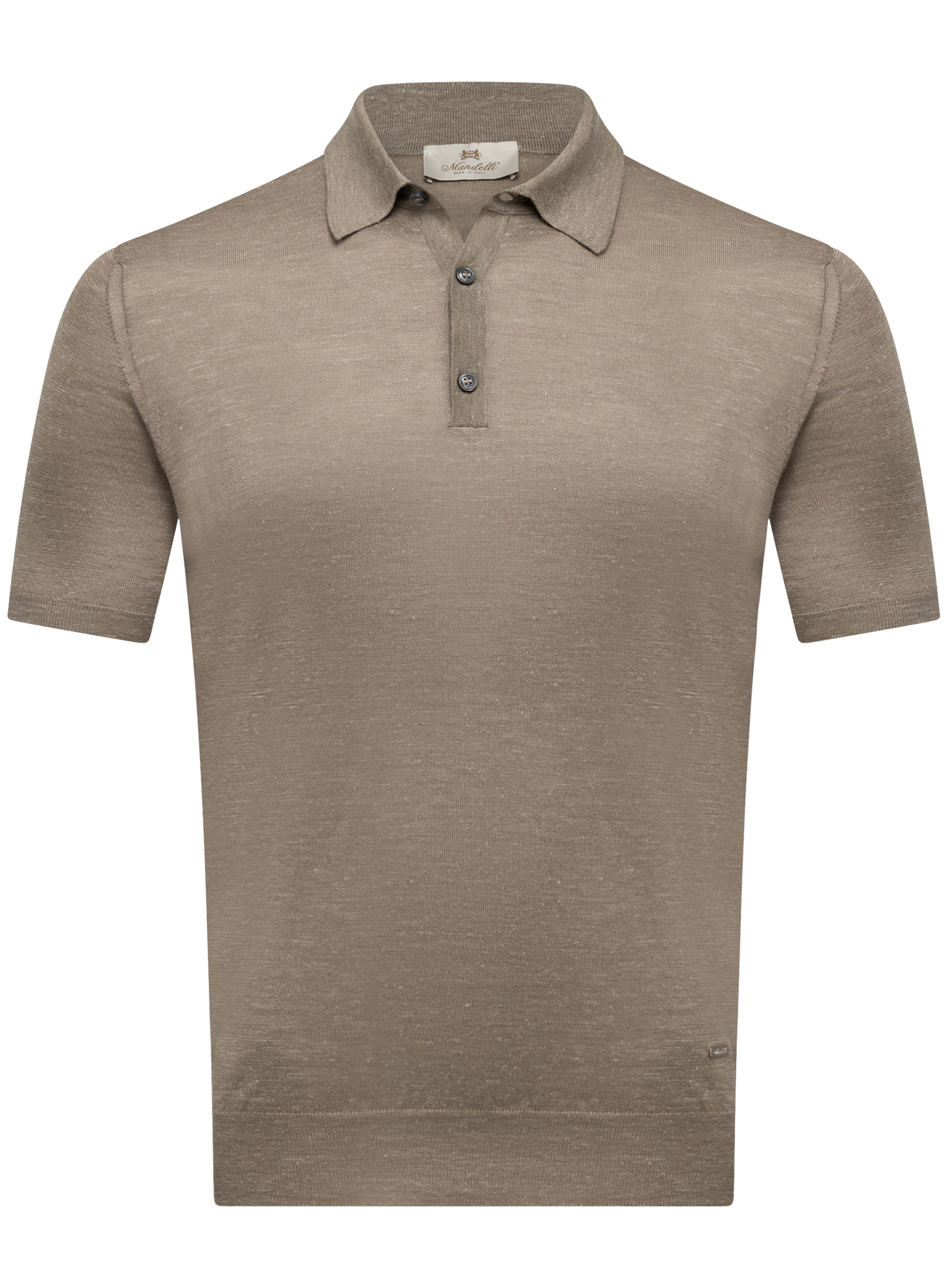 Cashmere-zijde-hennep polo | FULL_WIDTH | Beige