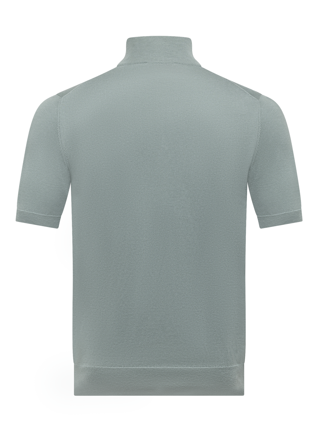 Half-zip polo van zijde en katoen | Groen