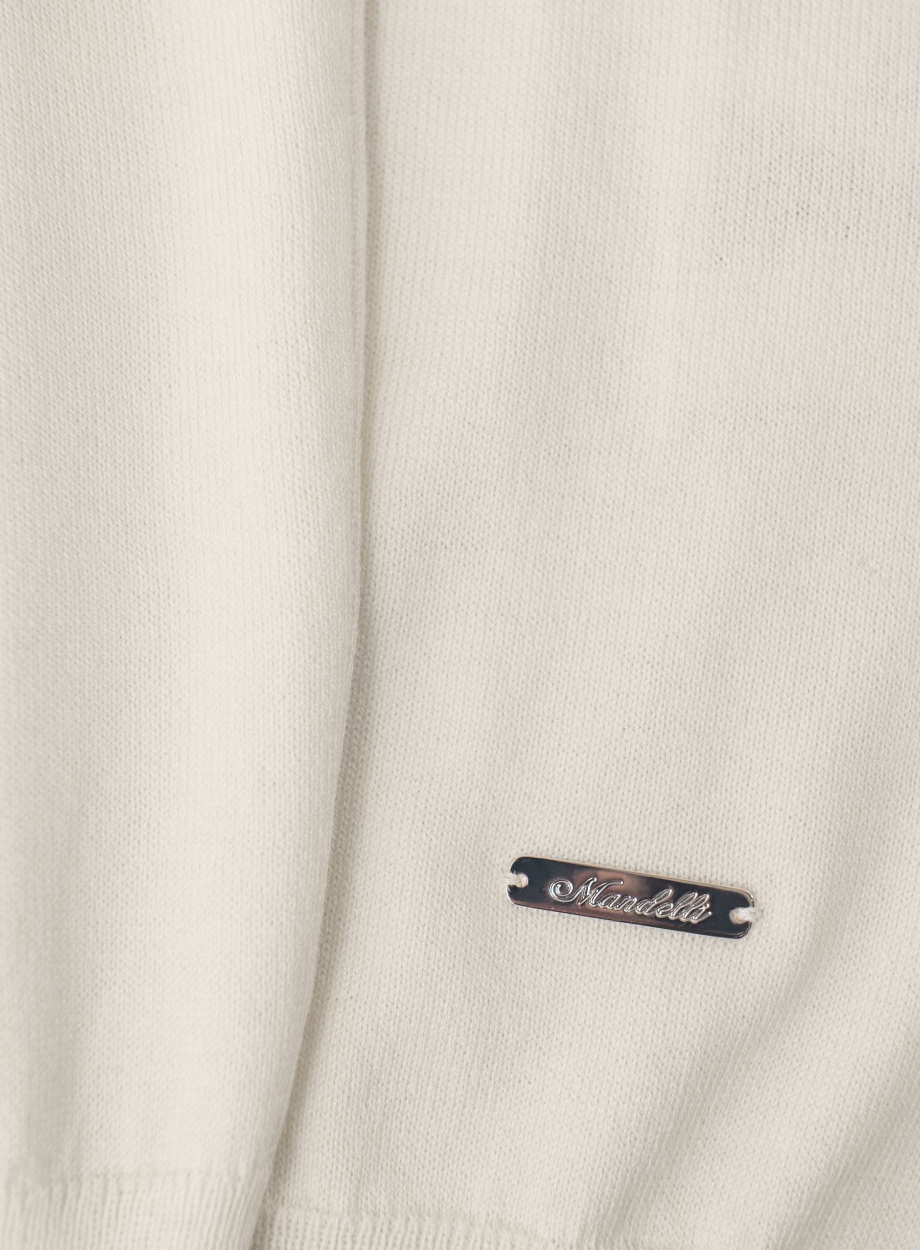 Half-zip polo van zijde en katoen | FULL_WIDTH | ROOM-WIT