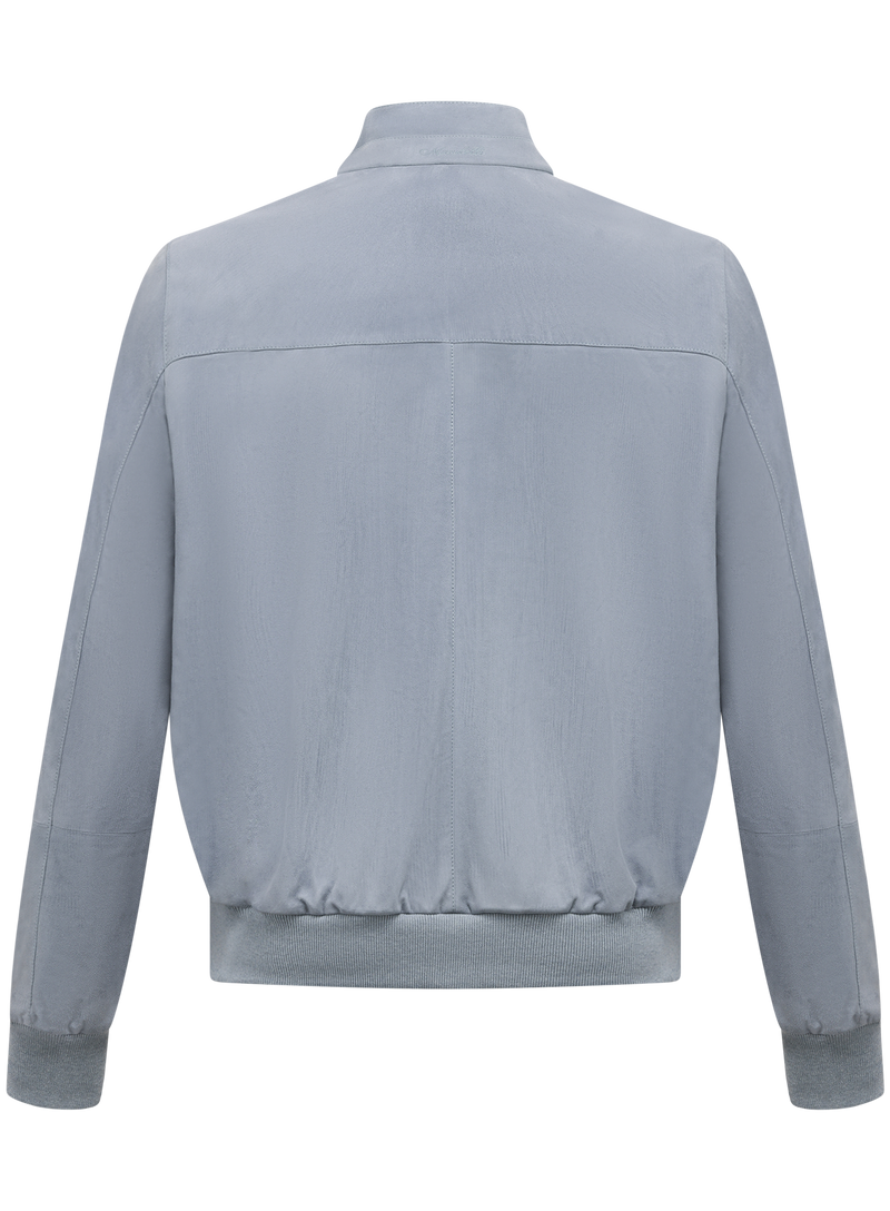 Suede bomber jacket