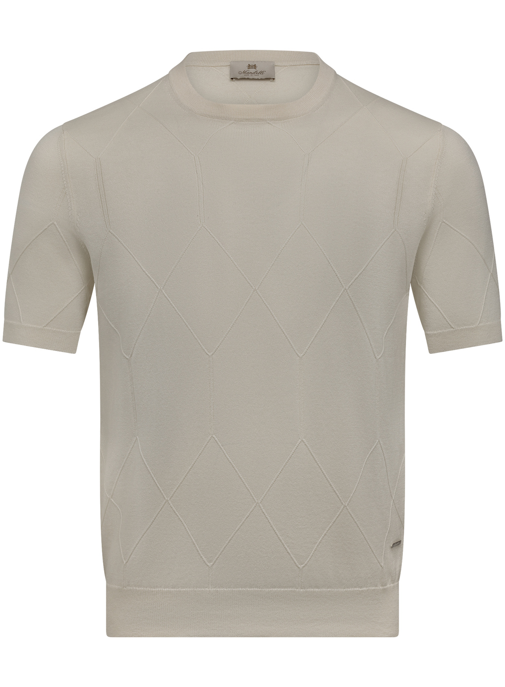 T-shirt van zijde en katoen | ROOM-WIT
