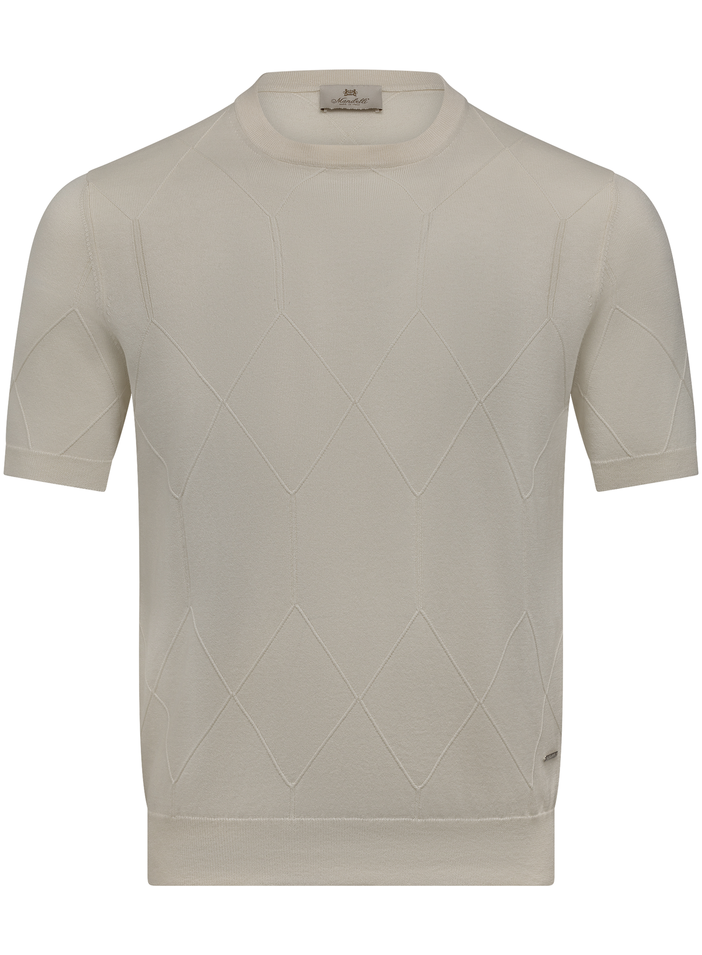 T-shirt van zijde en katoen | ROOM-WIT