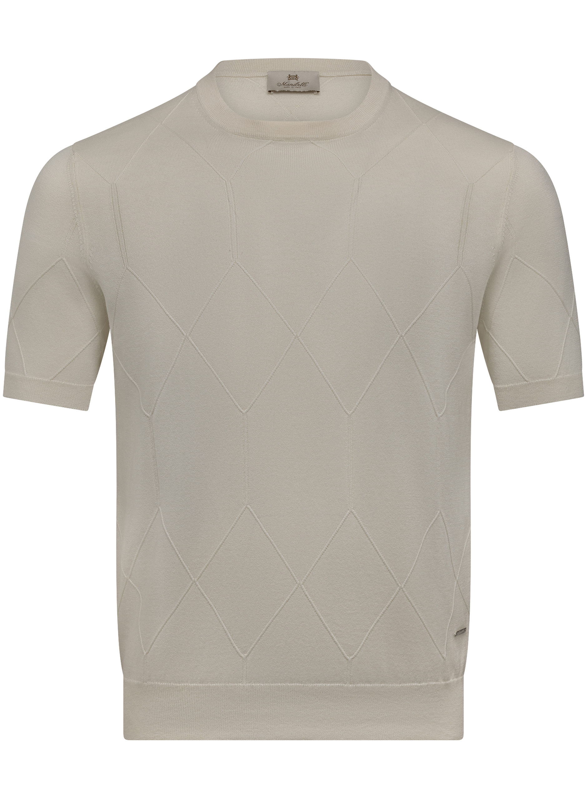 T-shirt van zijde en katoen | ROOM-WIT