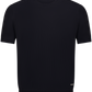 T-shirt van zijde en katoen | BLUE NAVY