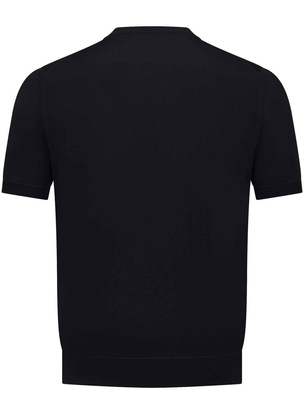 T-shirt van zijde en katoen | BLUE NAVY