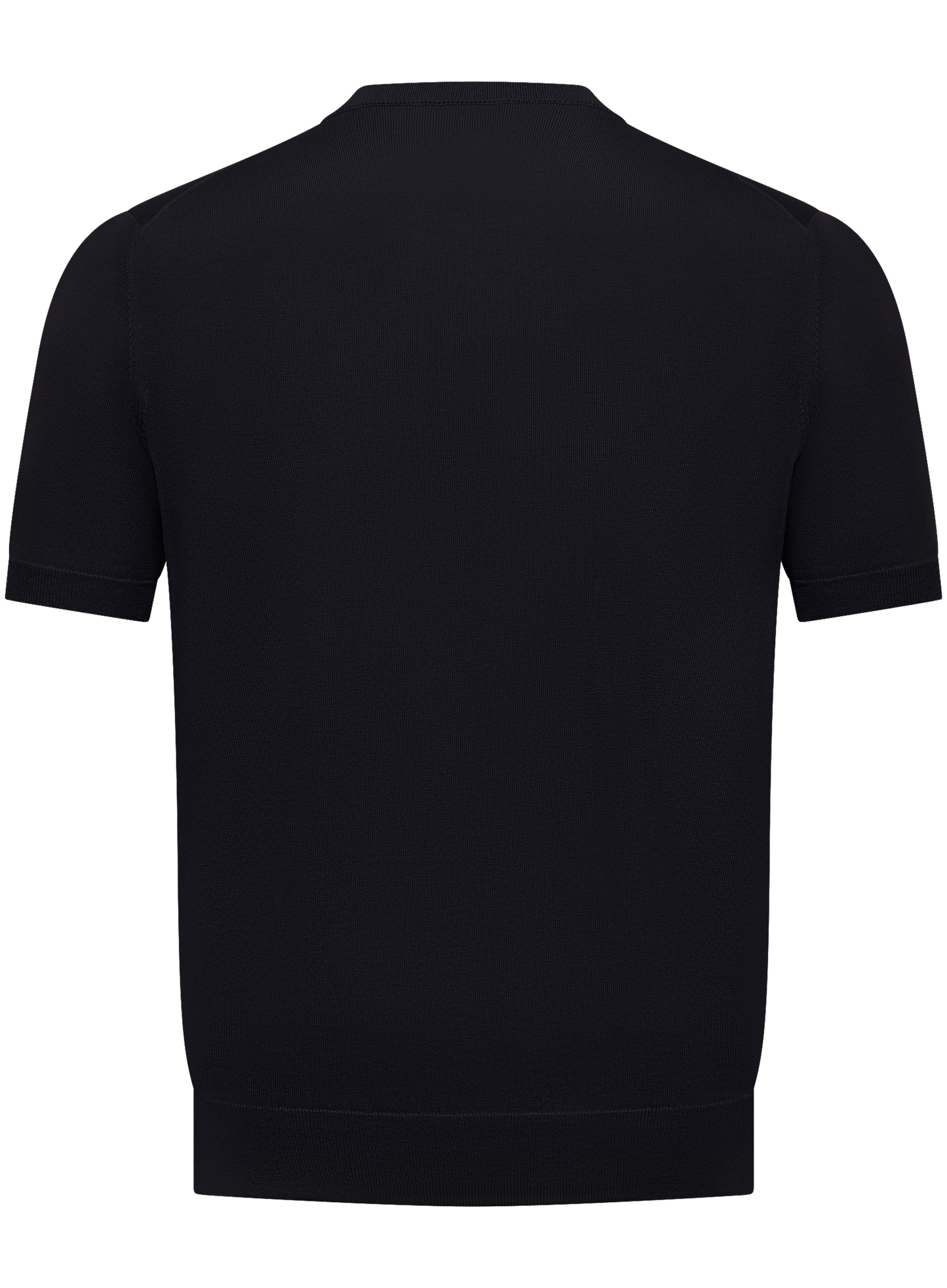 T-shirt van zijde en katoen | BLUE NAVY