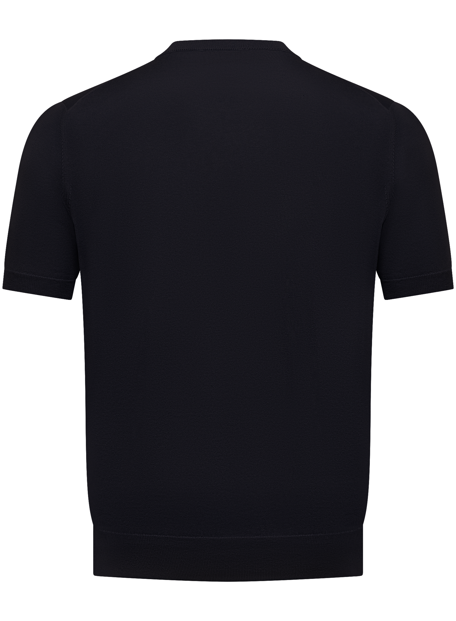 T-shirt van zijde en katoen | BLUE NAVY