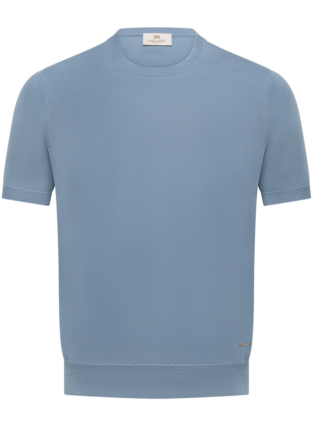 T-shirt van zijde en katoen | L.Blauw