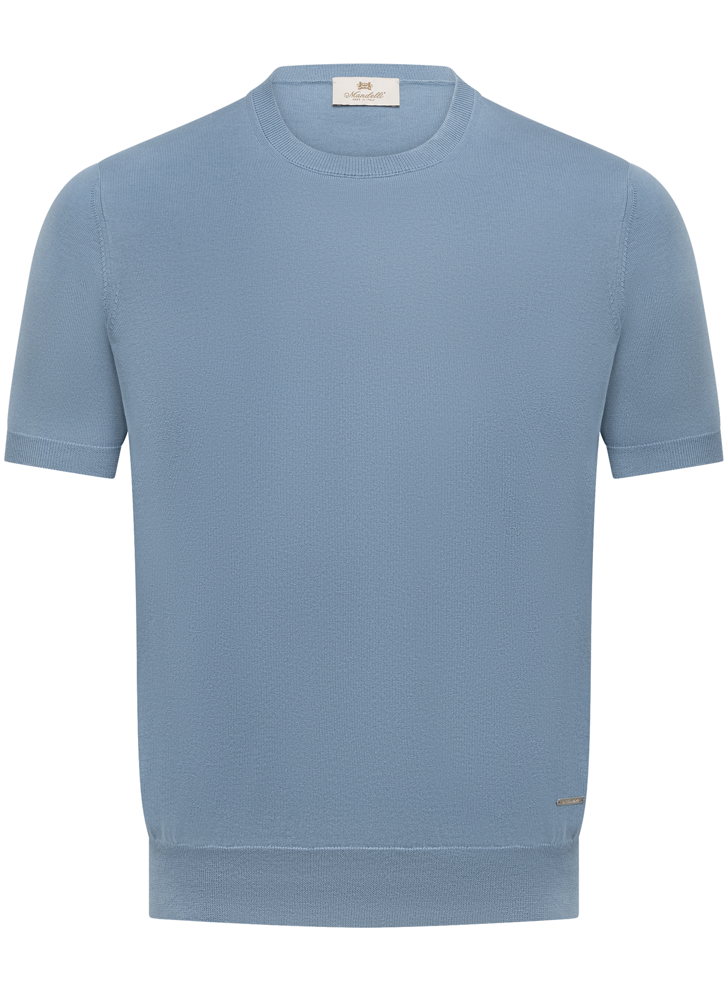 T-shirt van zijde en katoen | L.Blauw