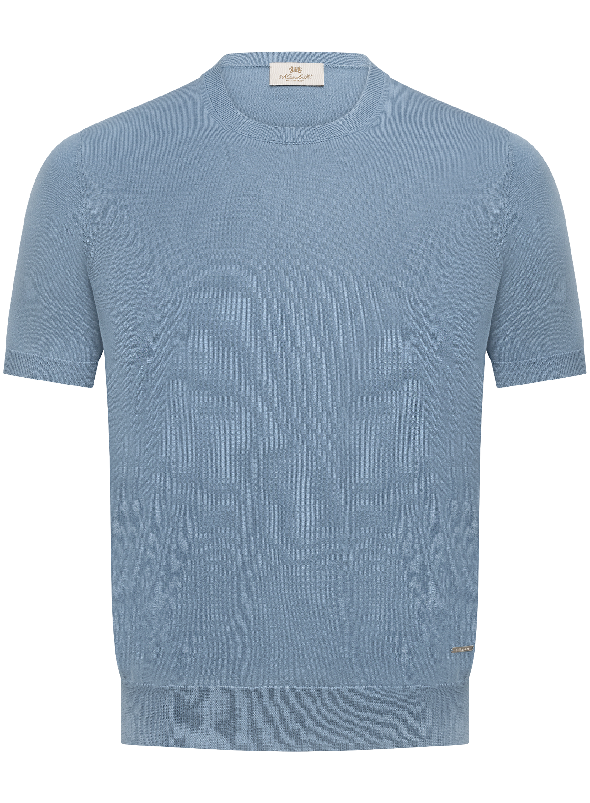 T-shirt van zijde en katoen | L.Blauw