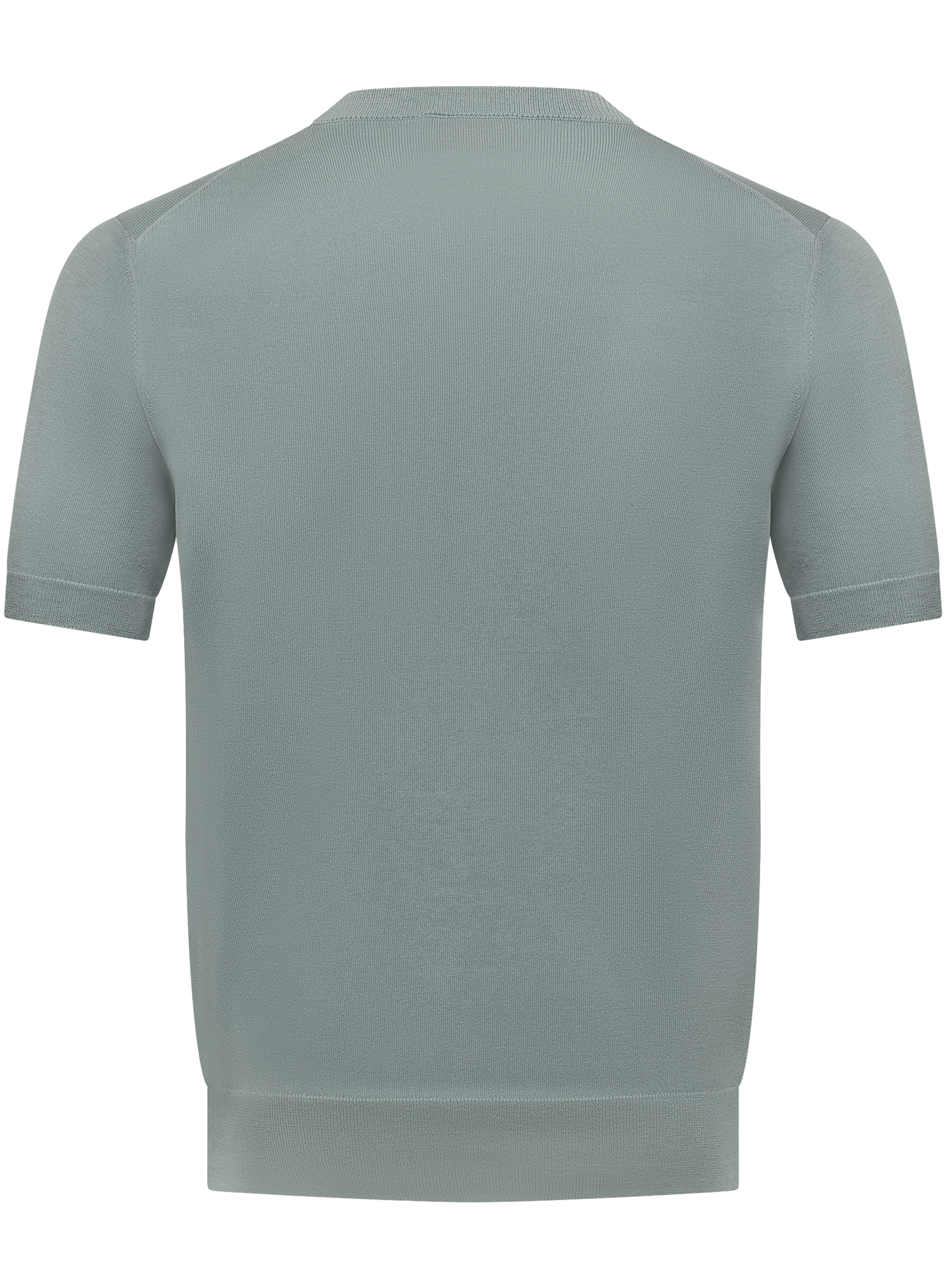 T-shirt van zijde en katoen | Groen
