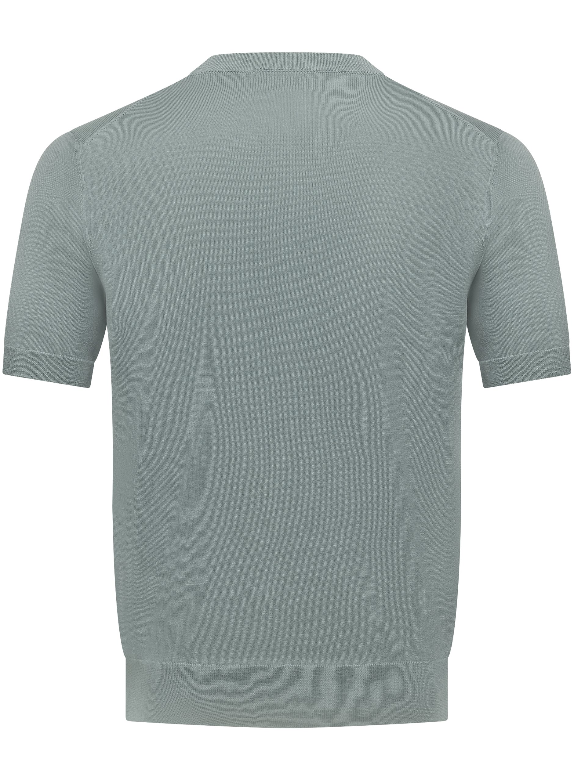 T-shirt van zijde en katoen | Groen