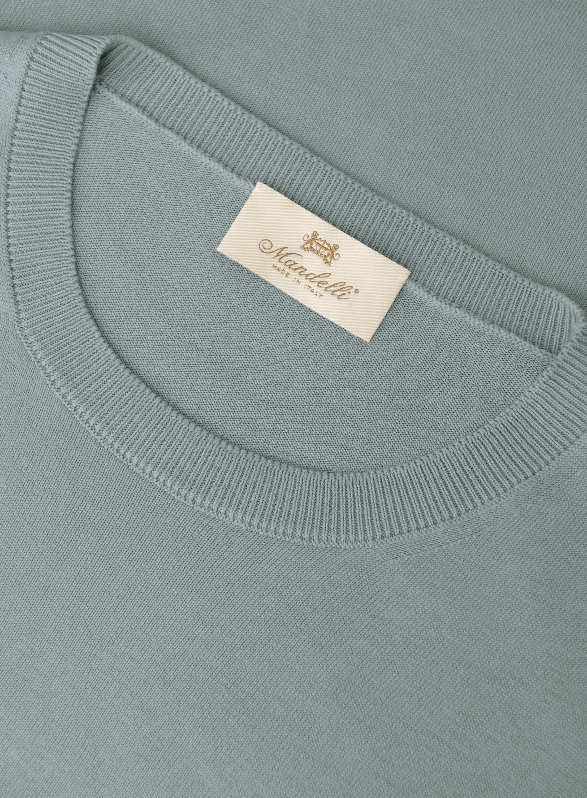 T-shirt van zijde en katoen | FULL_WIDTH | Groen