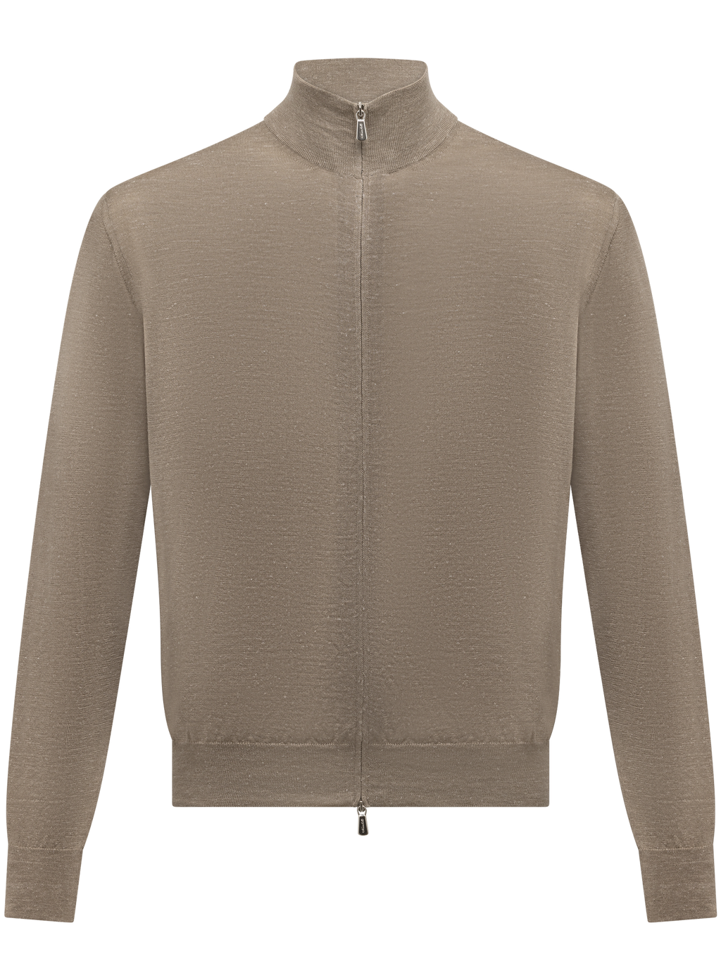 Ritsvest van zijde en katoen | Beige 