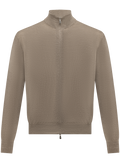Ritsvest van zijde en katoen | Beige 
