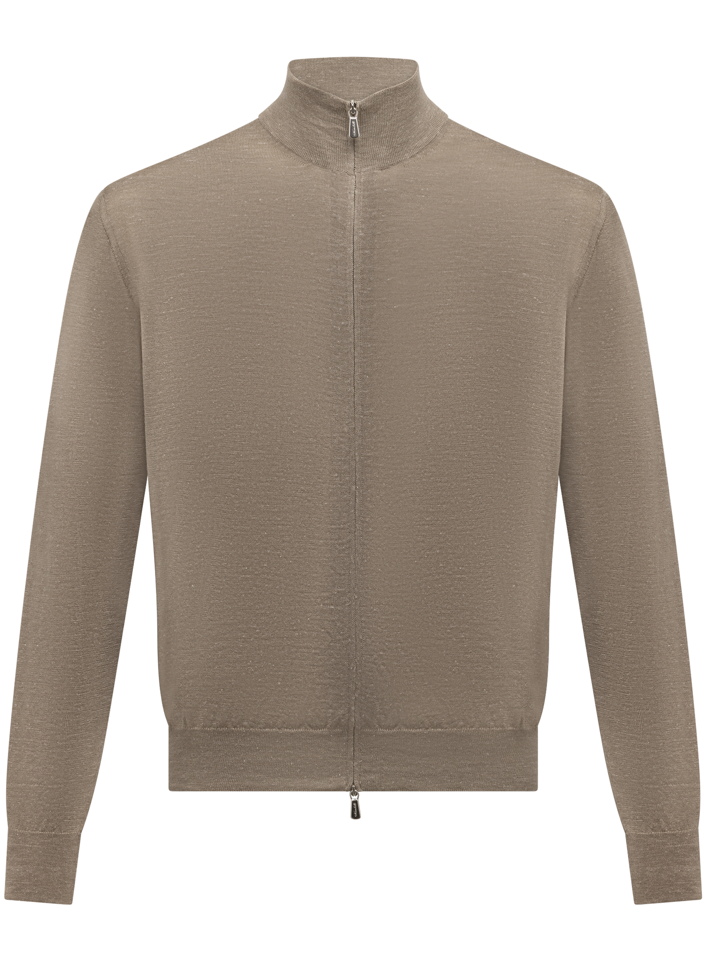 Ritsvest van zijde en katoen | Beige 