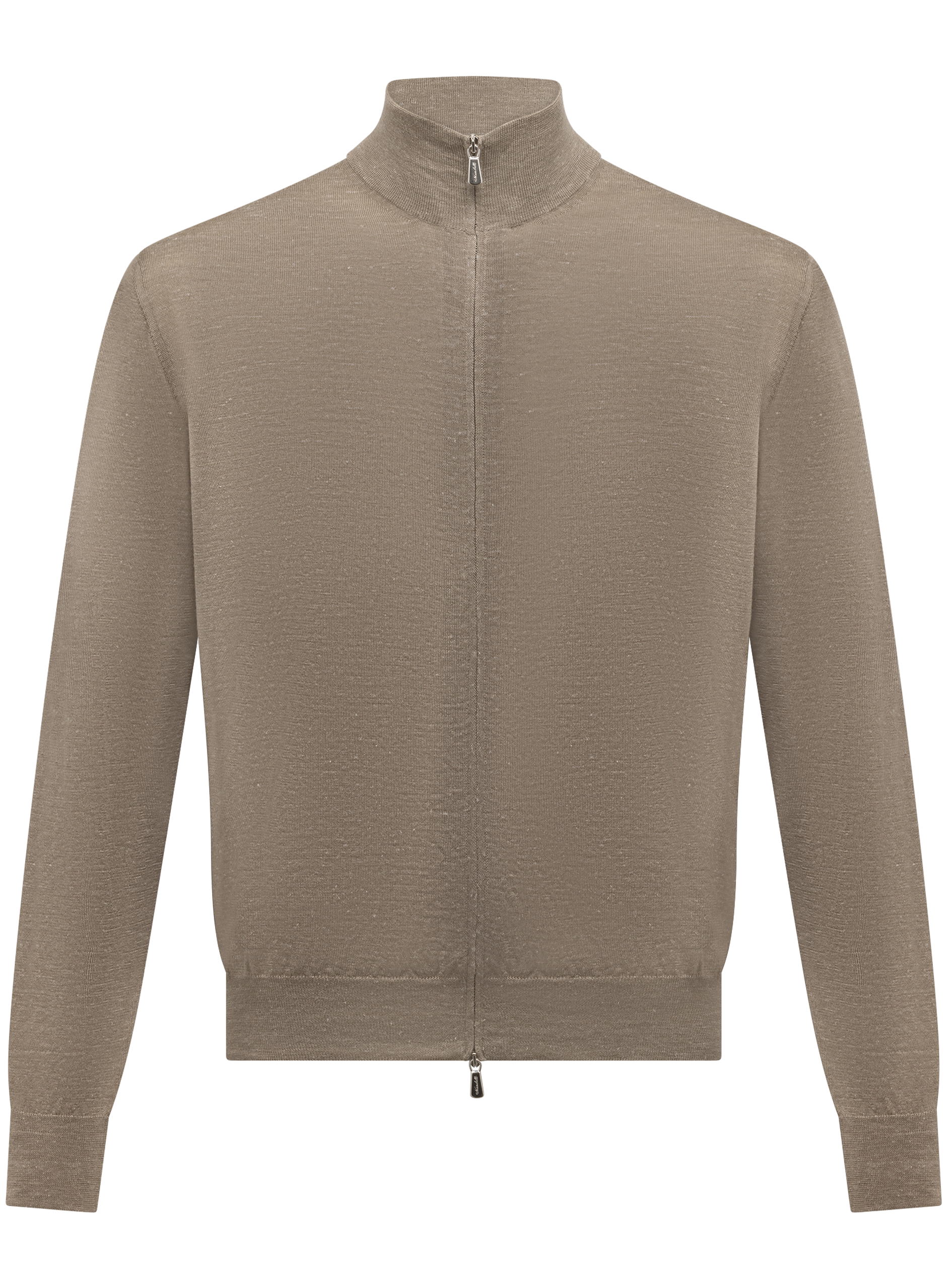 Ritsvest van zijde en katoen | Beige 