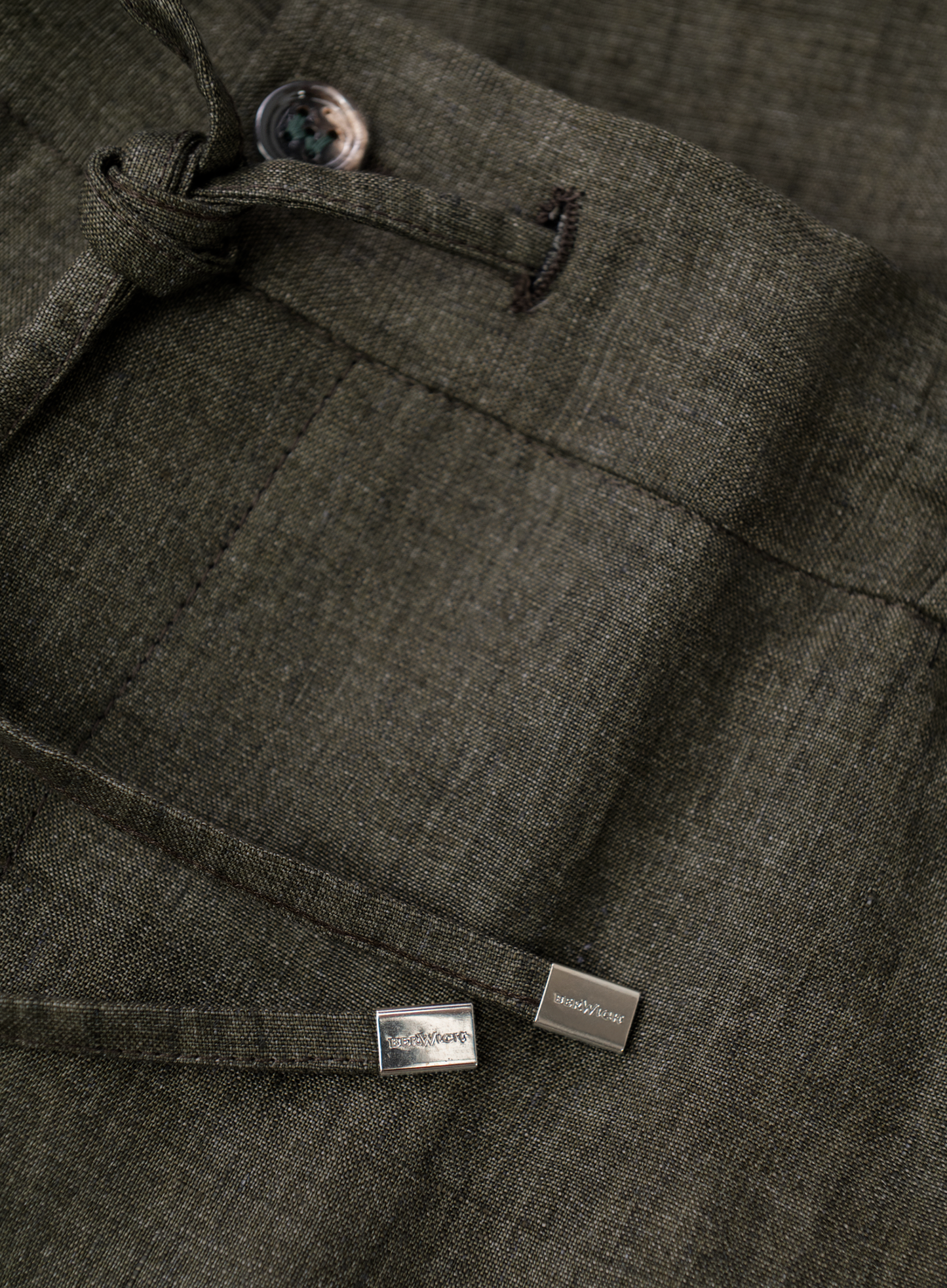 Spiaggia short van linnen | Groen