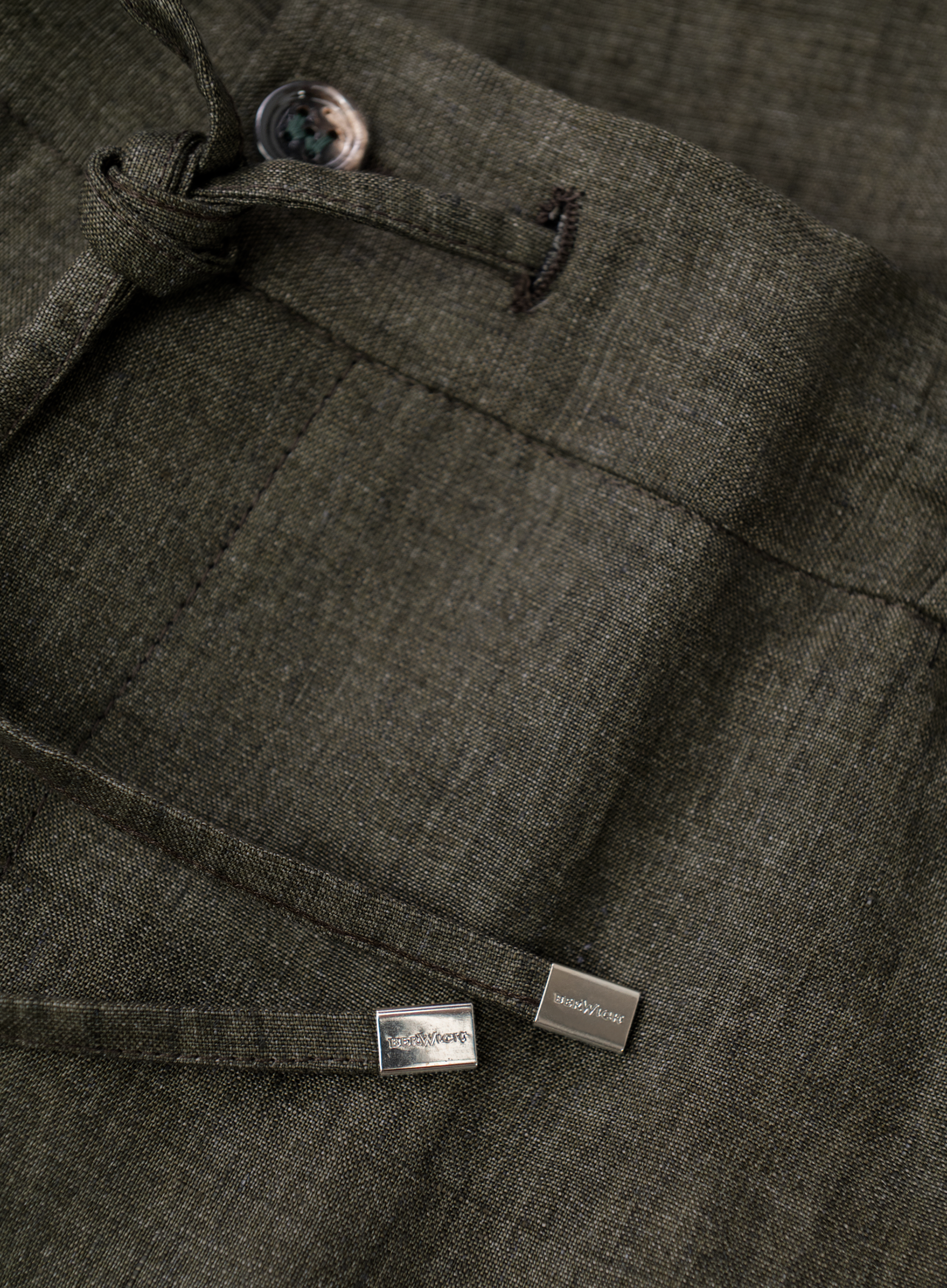 Spiaggia short van linnen | Groen