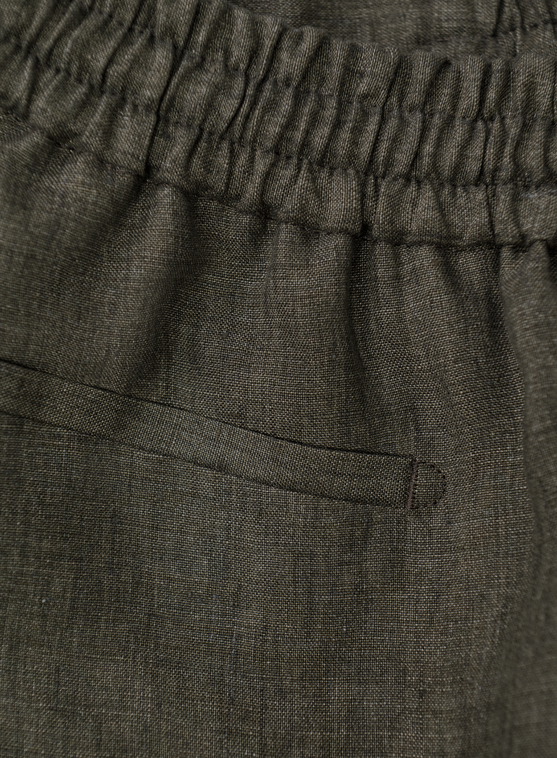 Spiaggia short van linnen | Groen