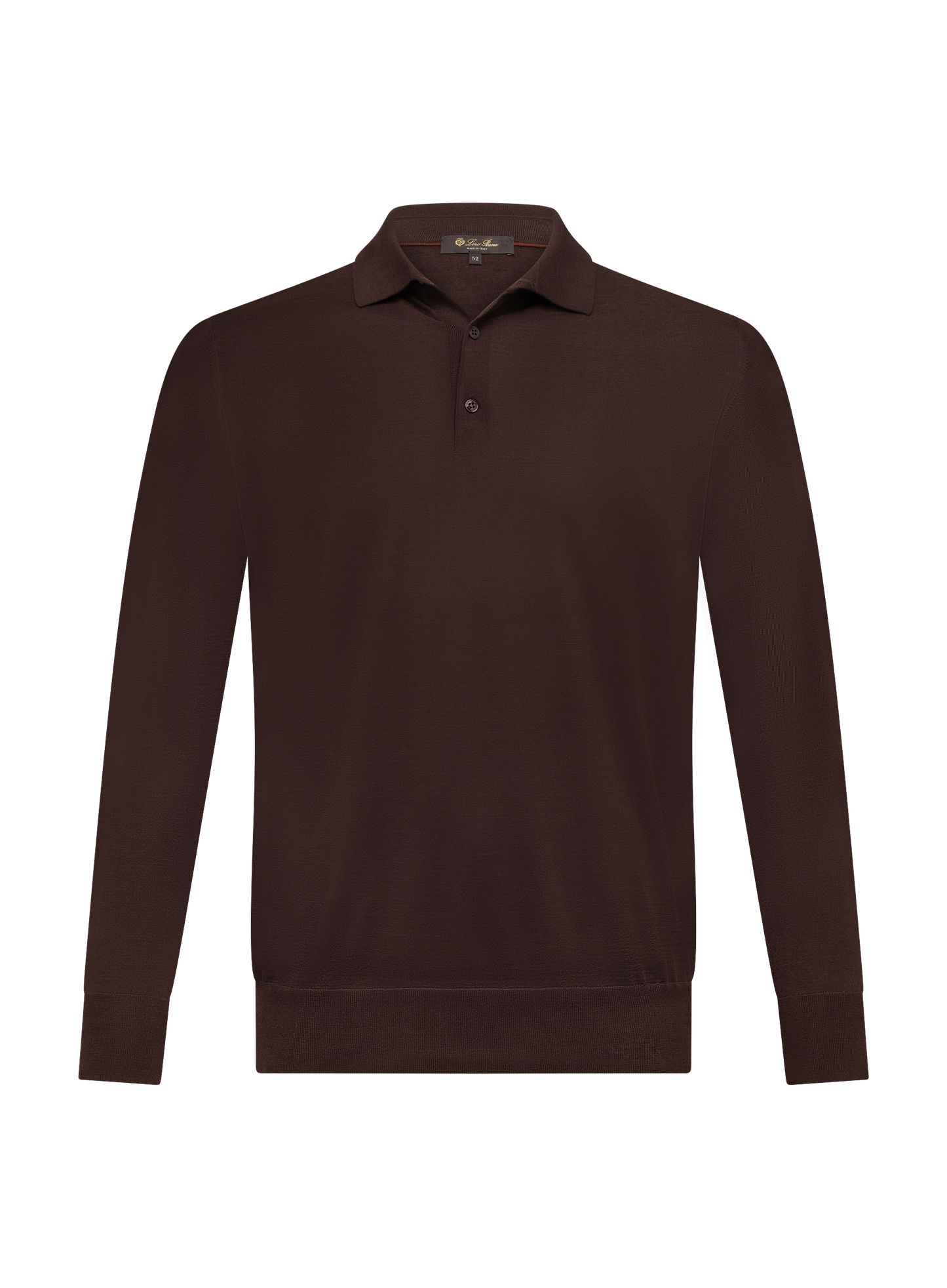 Polo van scheerwol | Bruin