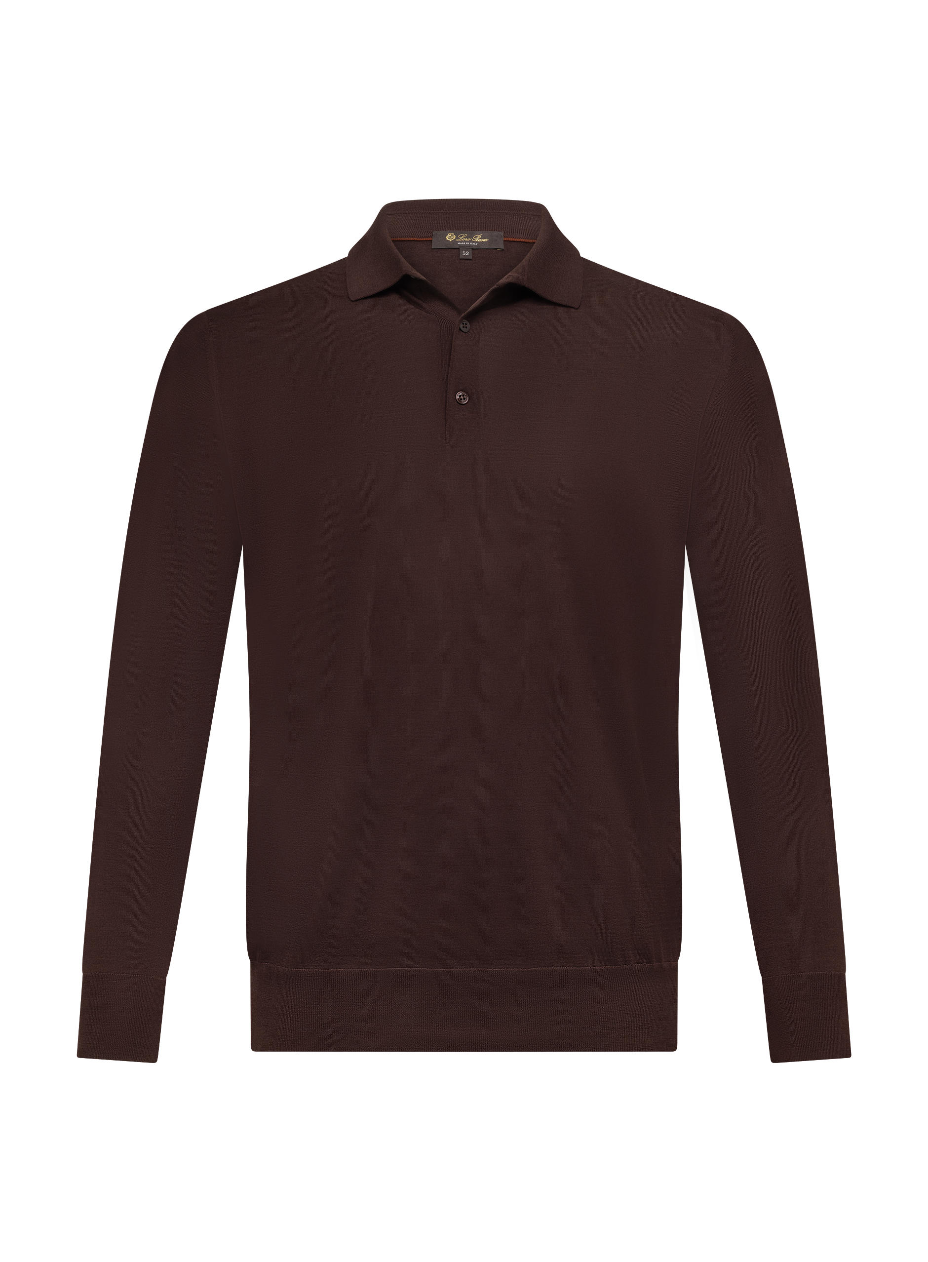 Polo van scheerwol | Bruin